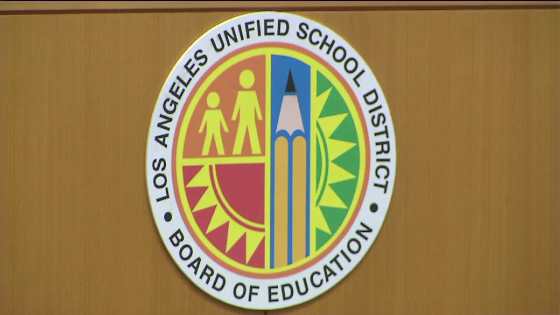 The Los Angeles Unified School District logo is seen in this file photo. (Credit: KTLA)