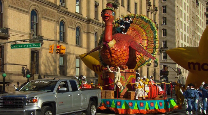 Balloons fly in Macy's Thanksgiving Day Parade on Thursday, Nov. 28, 2013. (Credit: CNN)