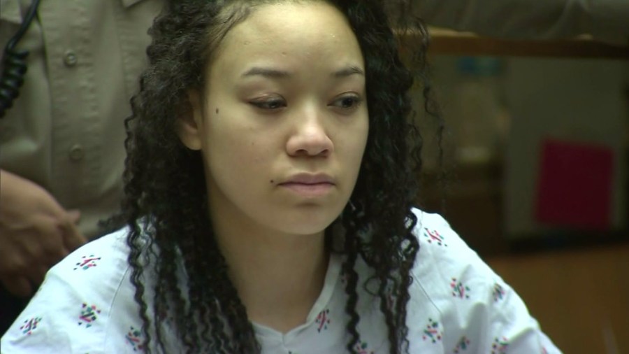 Olivia Culbreath appeared at an arraignment hearing in a downtown Los Angeles courtroom on Feb. 25, 2015. (Credit: KTLA)