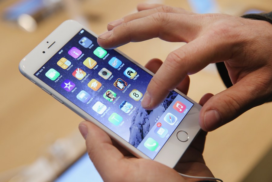 An iPhone 6 is seen in a file photo. (Credit: Sean Gallup/Getty Images)