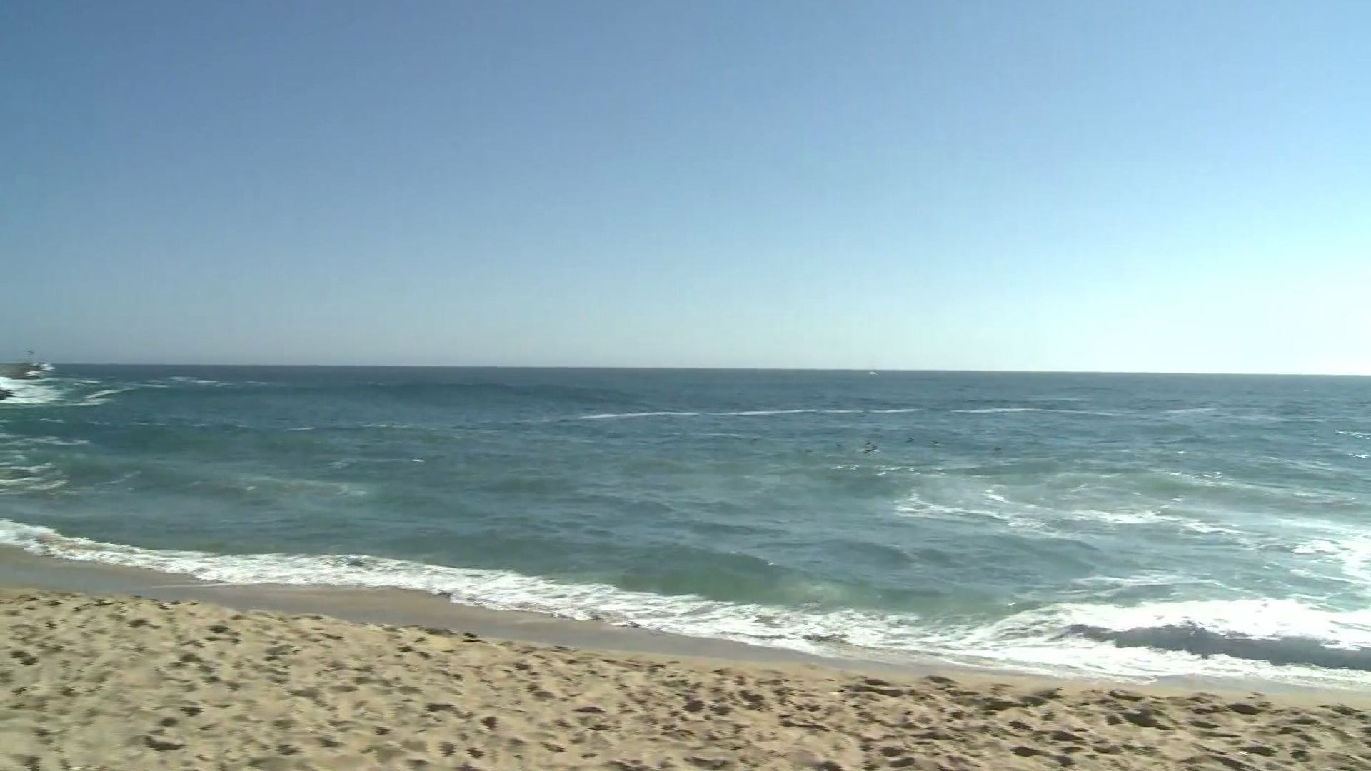 The ocean off of Newport Beach is seen in a file photo. (Credit: KTLA)