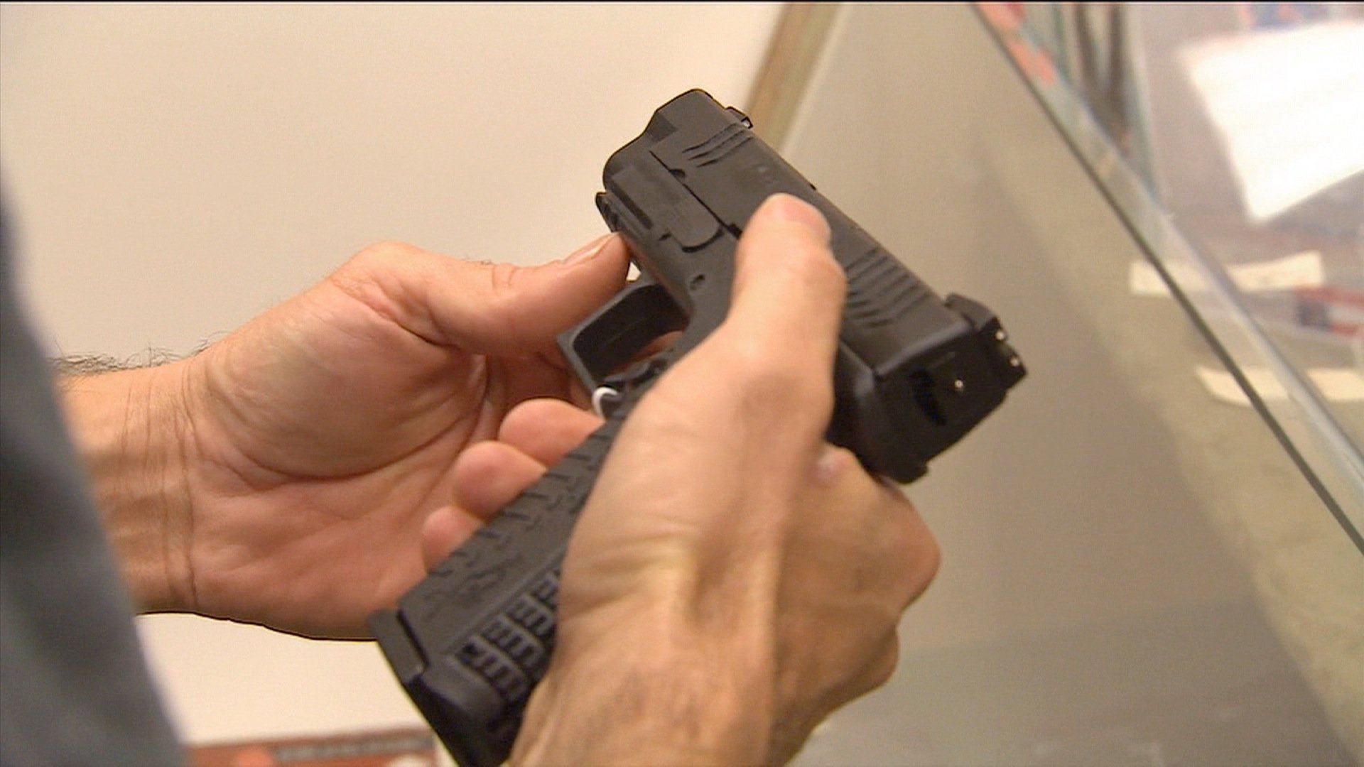 A handgun is seen in a file photo. (Credit: CNN)