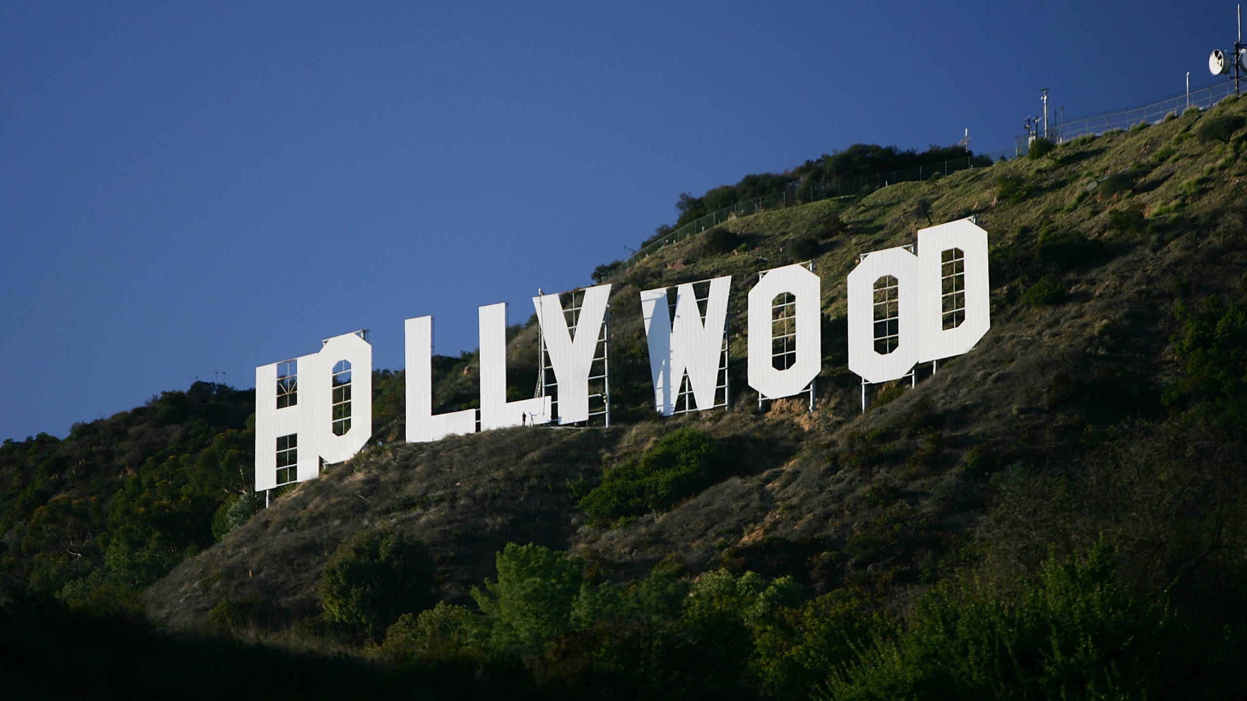 The Hollywood Sign is seen on November 16, 2005 in Los Angeles, California. (Credit: David McNew/Getty Images)