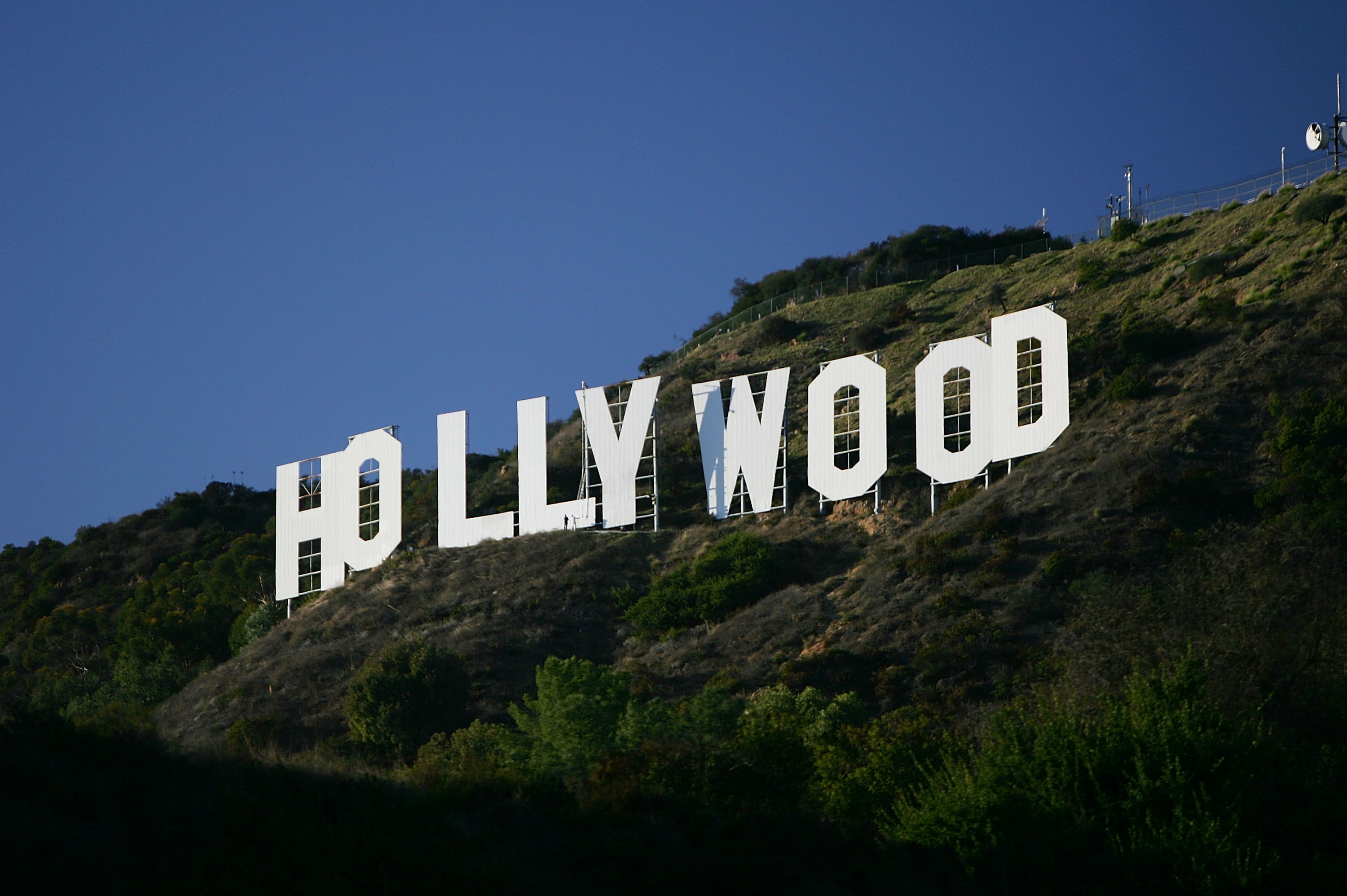 The Hollywood Sign is seen on November 16, 2005 in Los Angeles, California. (Credit: David McNew/Getty Images)