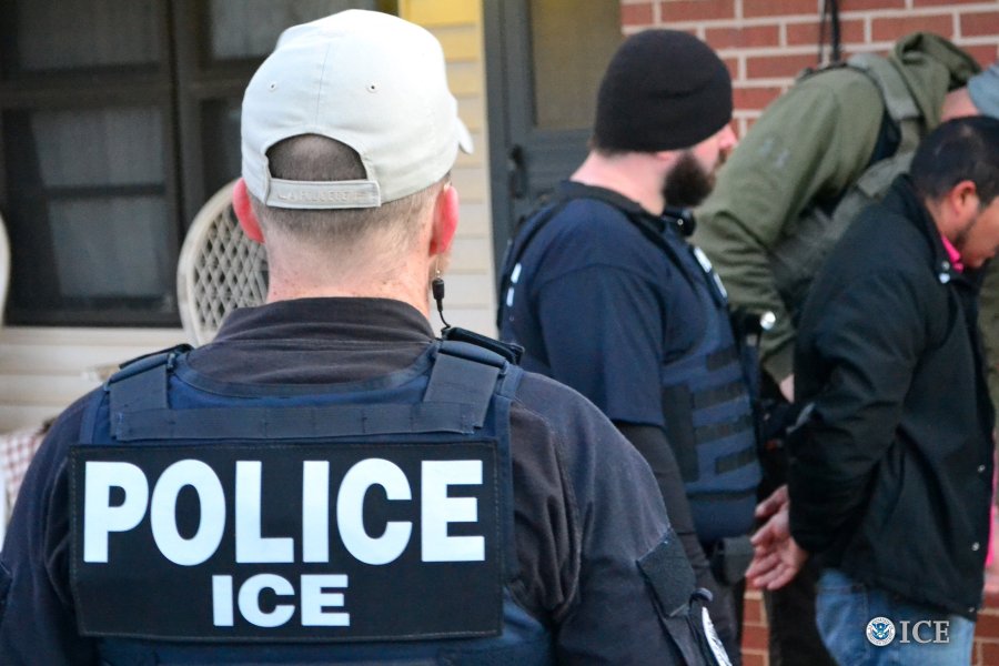 An ICE officer is shown in a file photo on February 6, 2017. (Credit: U.S. Immigration and Customs)