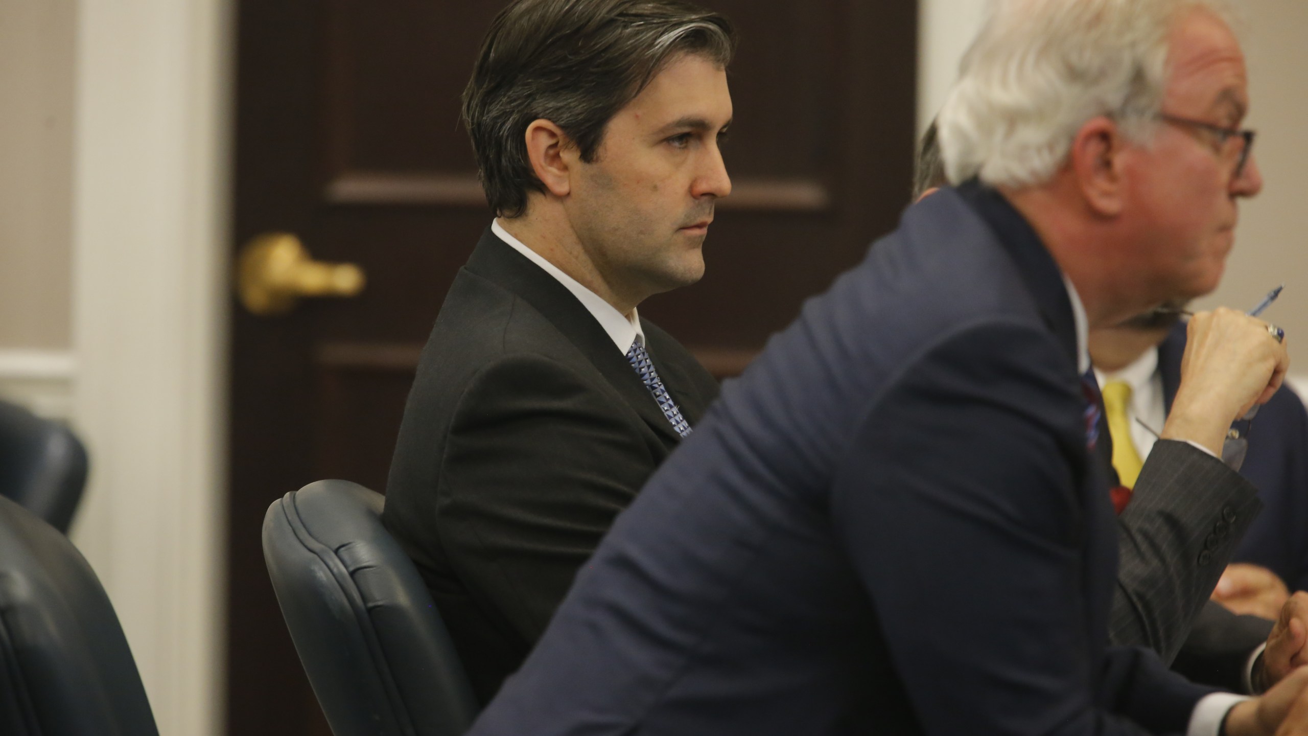 Former North Charleston police Officer Michael Slager listens as Judge Clifton Newman declares a mistrial at the Charleston County court in Charleston, South Carolina, Dec. 5, 2016. (Credit: Grace Beahm - Pool/Getty Images)