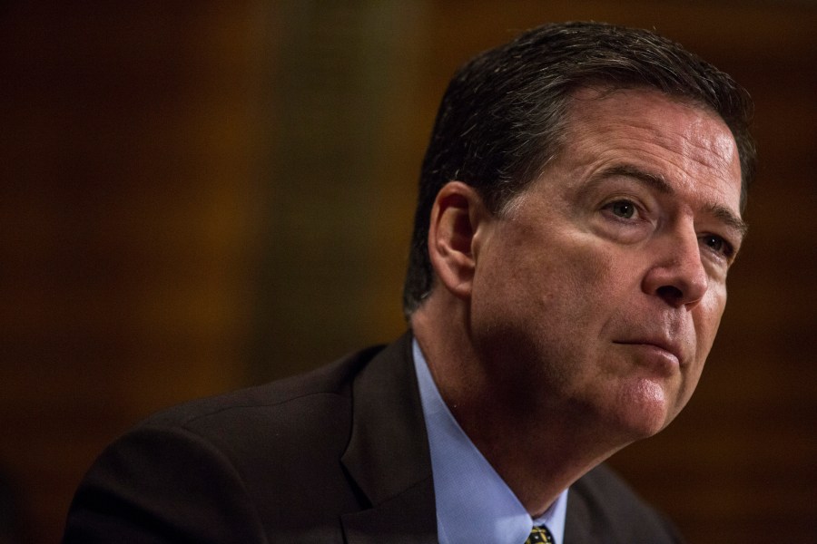 James Comey testifies in front of the Senate Judiciary Committee during an oversight hearing on the FBI on Capitol Hill May 3, 2017. (Credit: Zach Gibson/Getty Images)