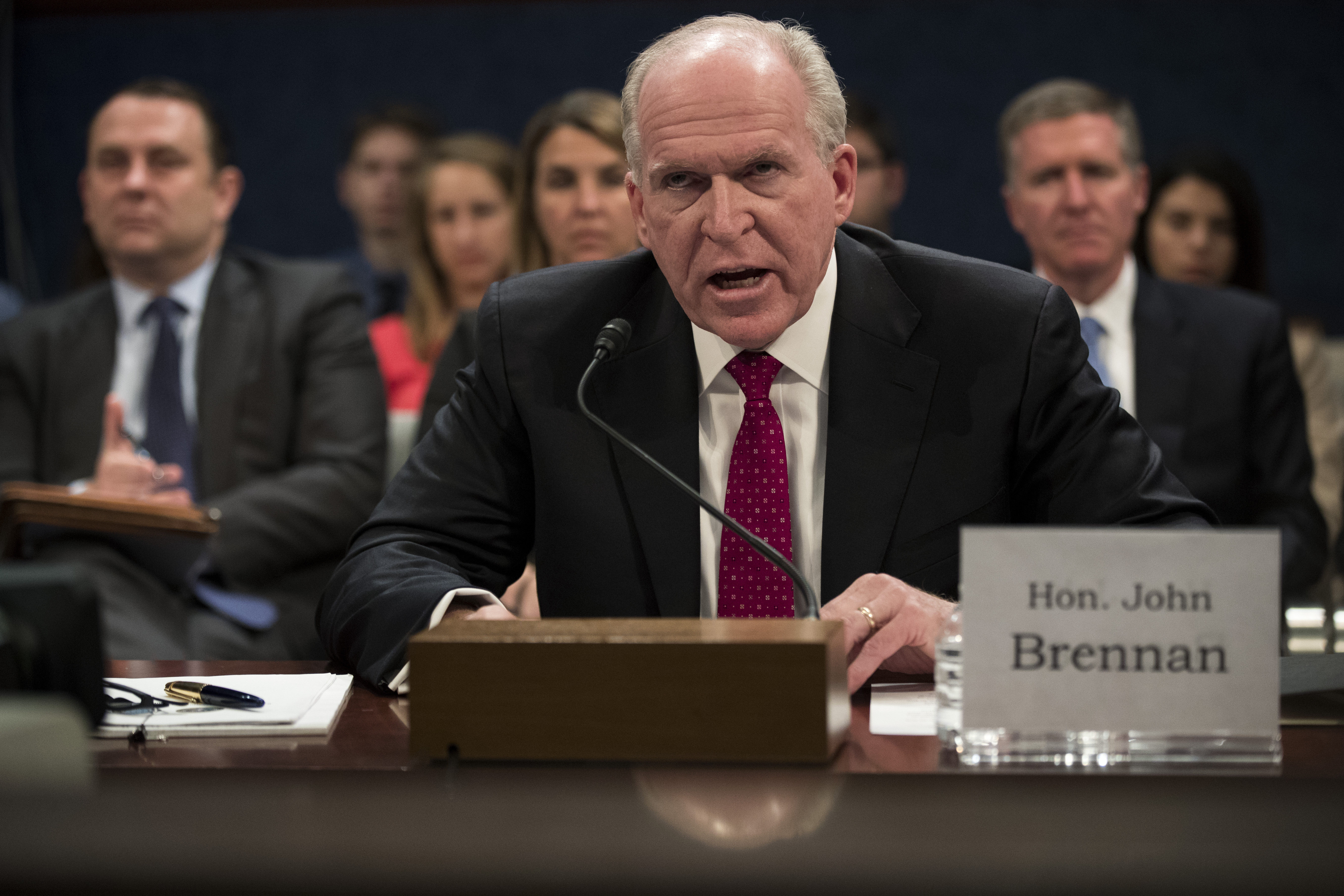 Former Director of the U.S. Central Intelligence Agency John Brennan testifies before the House Permanent Select Committee on Intelligence on Capitol Hill, May 23, 2017. (Credit: Drew Angerer/Getty Images)