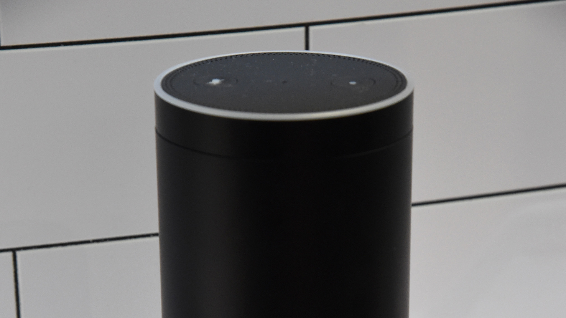 The Amazon Echo is displayed at the Vivint booth at CES 2016 at the Sands Expo and Convention Center on January 7, 2016 in Las Vegas, Nevada. (Credit: Ethan Miller/Getty Images)