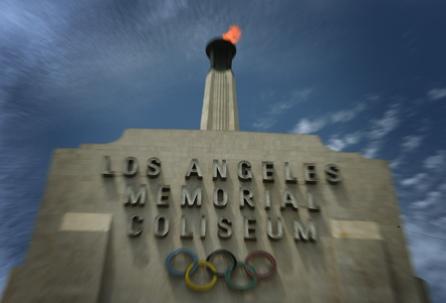 The Los Angeles Memorial Coliseum is seen in Los Angeles on July 30, 2015. (Credit: MARK RALSTON/AFP/Getty Images)