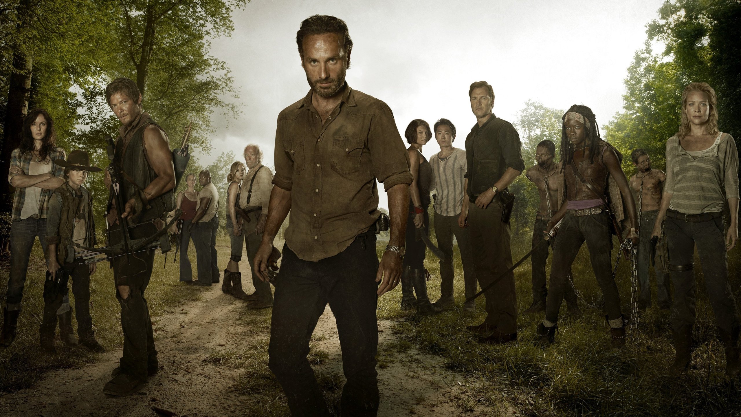 The cast of AMC's "Walking Dead" is shown in a file photo. (Credit: CNN)