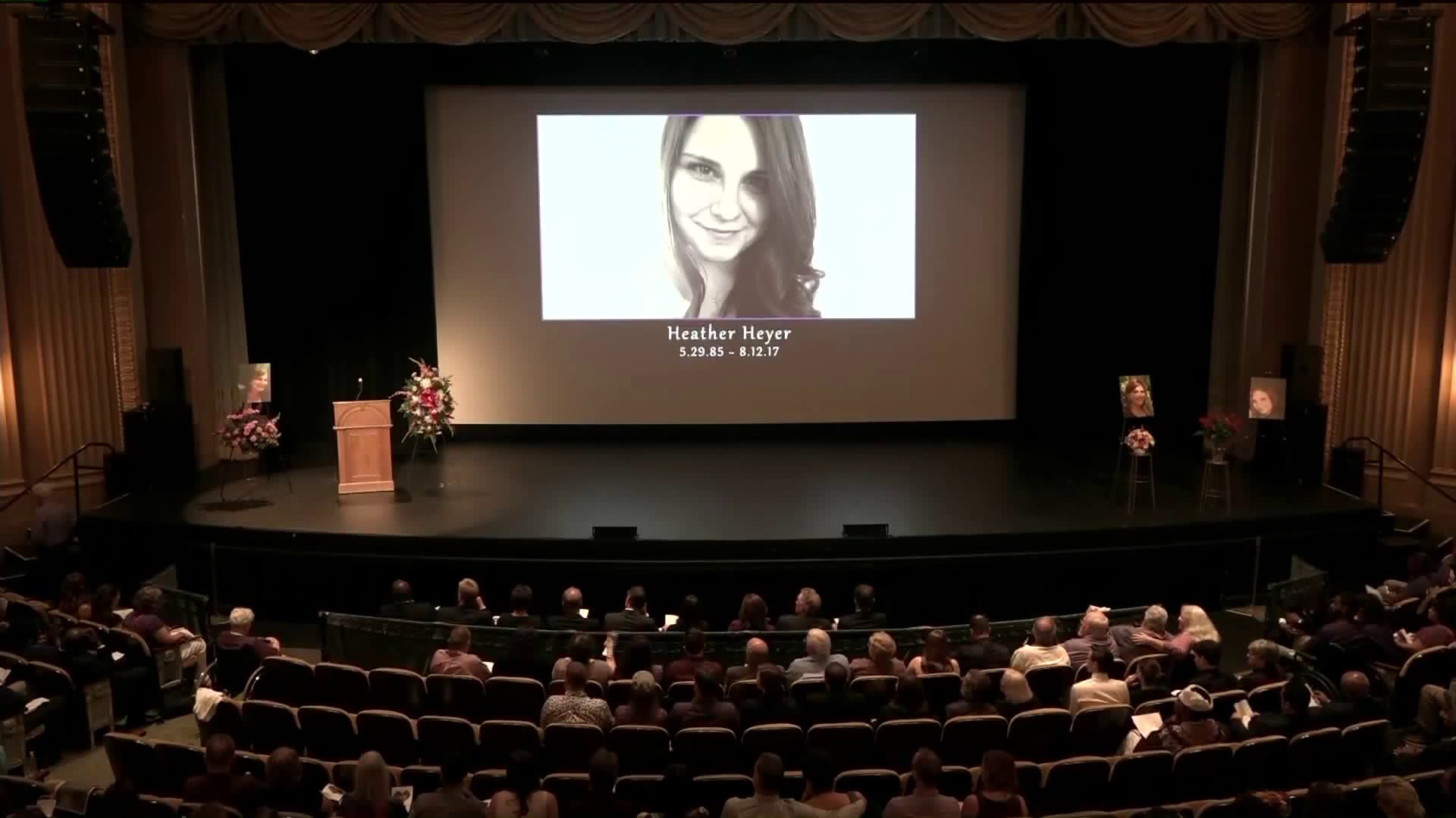 A memorial service was held for Heather Heyer on Aug. 16, 2017. (Credit: CNN)