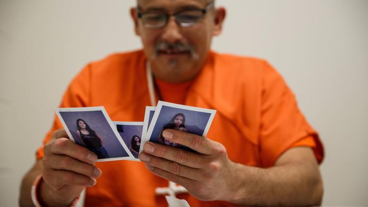 Romulo Avelica-Gonzalez is shown in an undated photo at the ICE detention facility in Adelanto, Calif. (Credit: Marcus Yam / Los Angeles Times)