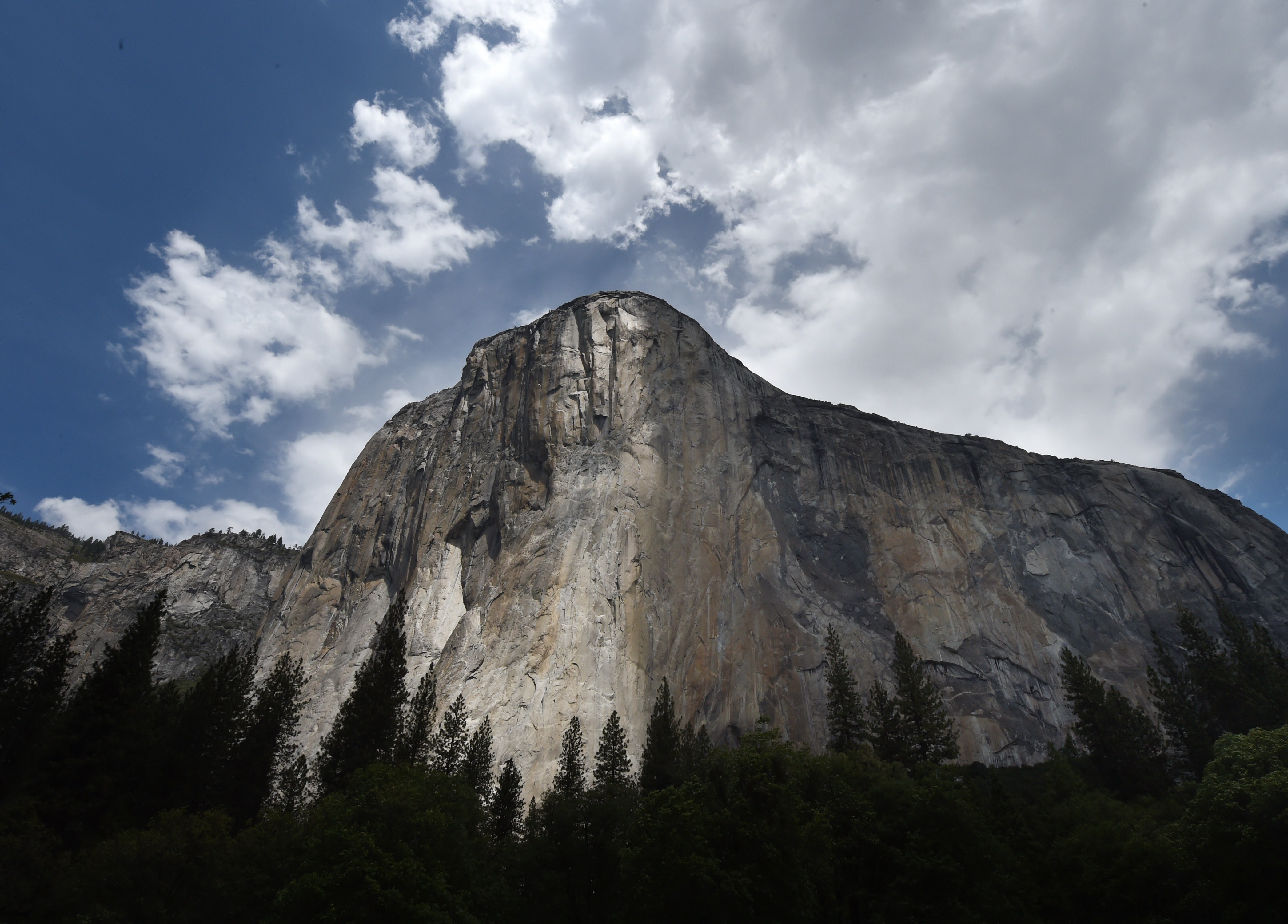 The El Capitan monolith in the Yosemite National Park on June 4, 2015. (Credit: MARK RALSTON/AFP/Getty Images)