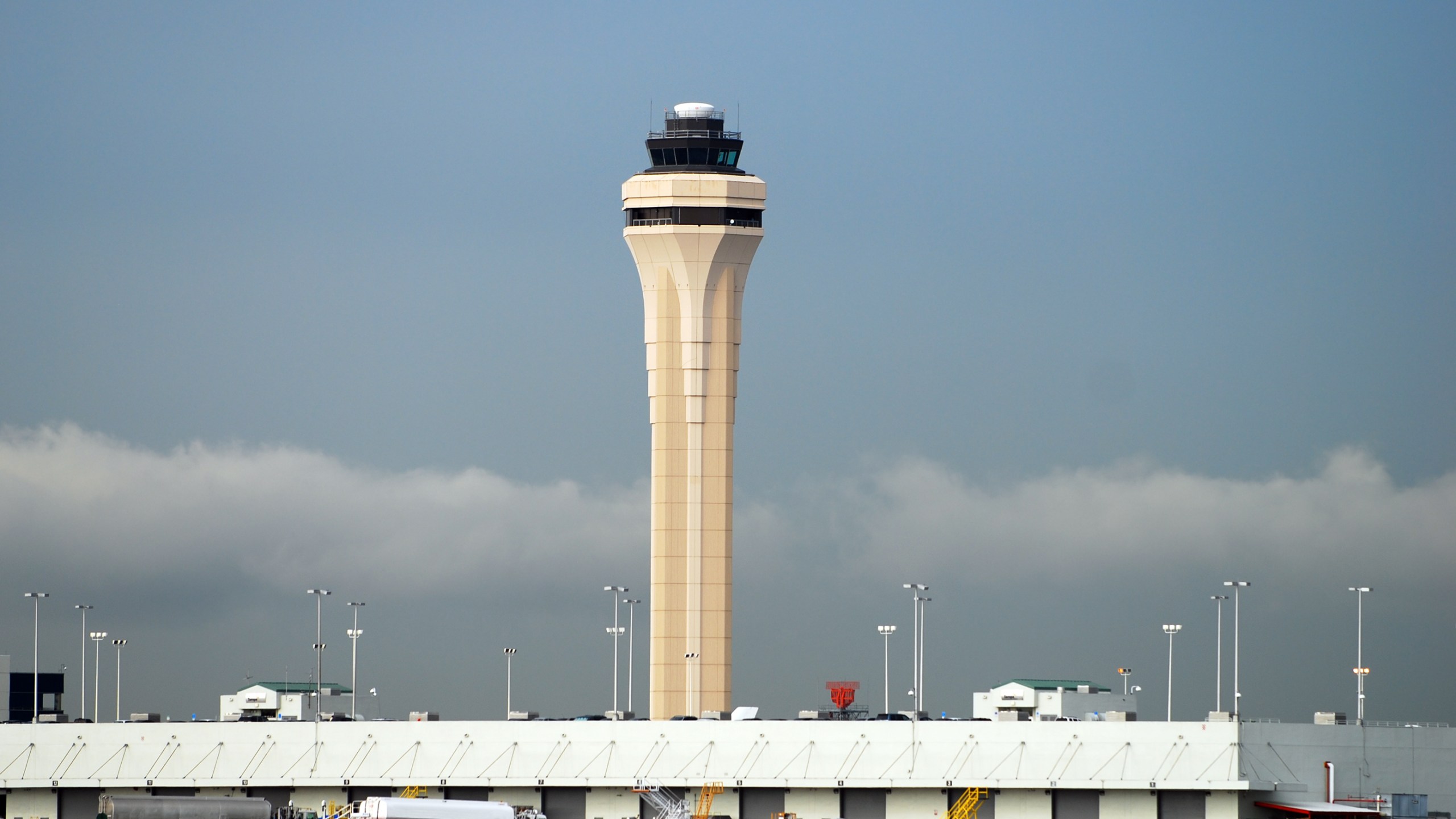 The airport control tower at Miami International Airport is seen in this file photo. (Credit: iStock / Getty Images Plus)