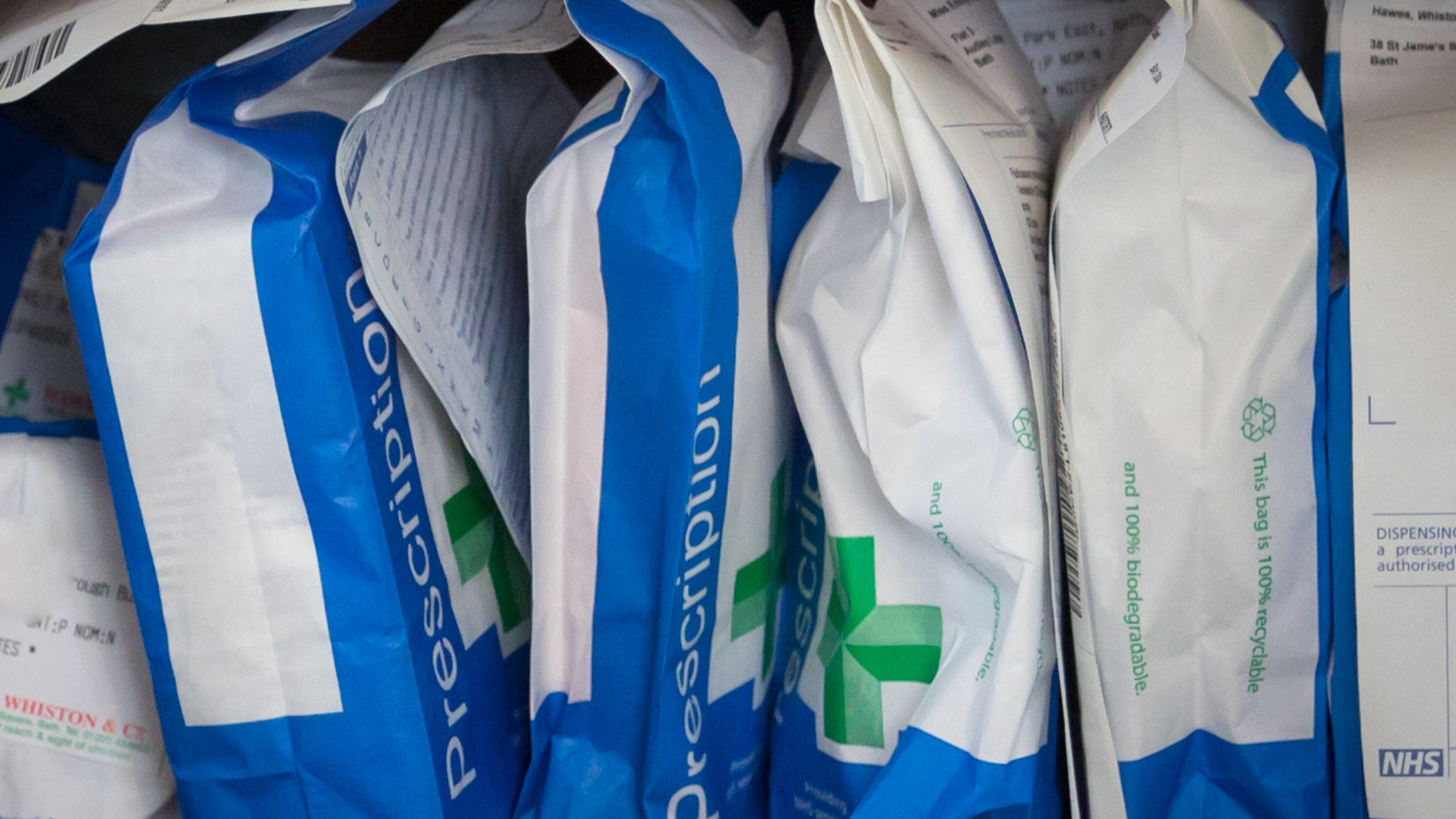 Pharmaceuticals and prescriptions awaiting collection are seen on Feb. 12, 2016. (Credit: Matt Cardy / Getty Images)