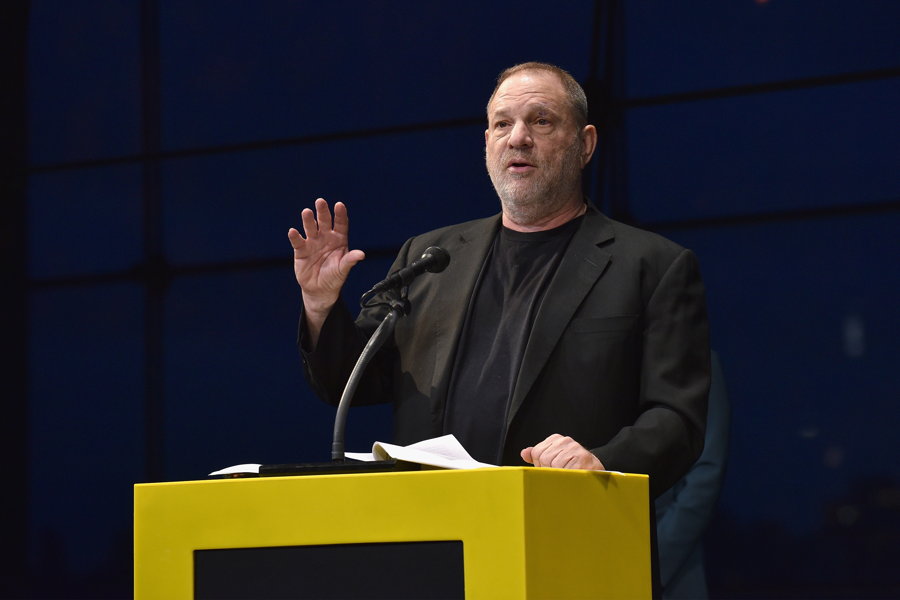 Harvey Weinstein speaks at National Geographic's Further Front Event at Jazz at Lincoln Center on April 19, 2017, in New York City. (Credit: Bryan Bedder/Getty Images for National Geographic)