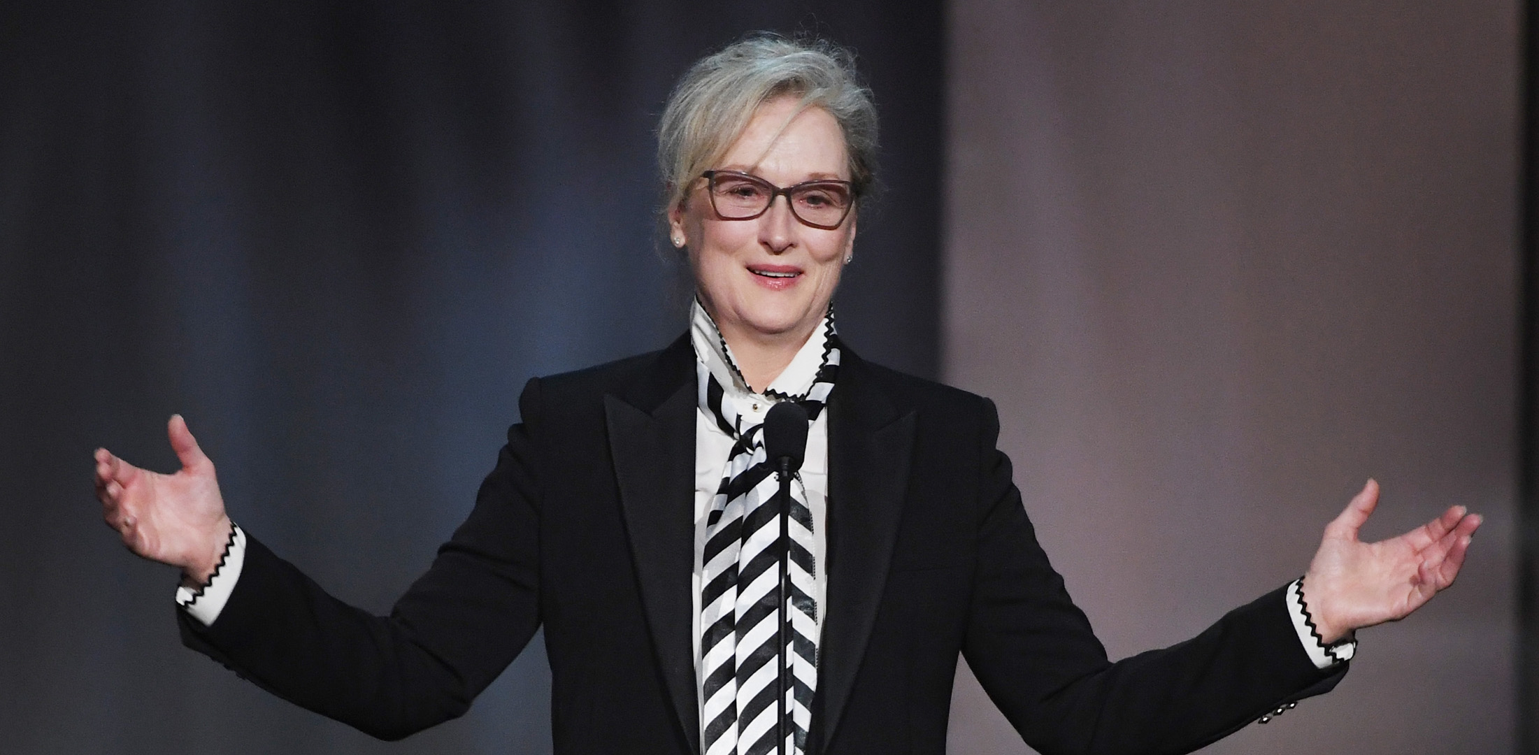 Actor Meryl Streep speaks onstage during American Film Institute's 45th Life Achievement Award Gala Tribute to Diane Keaton at Dolby Theatre on June 8, 2017 in Hollywood. (Credit: Kevin Winter/Getty Images)