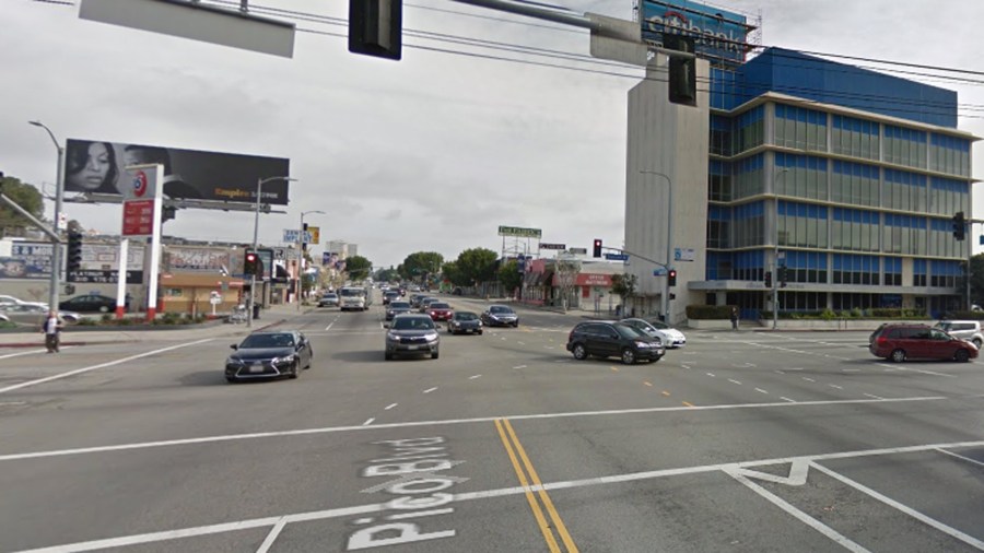 The area of Pico and Overland is seen in this Google Maps street view image.