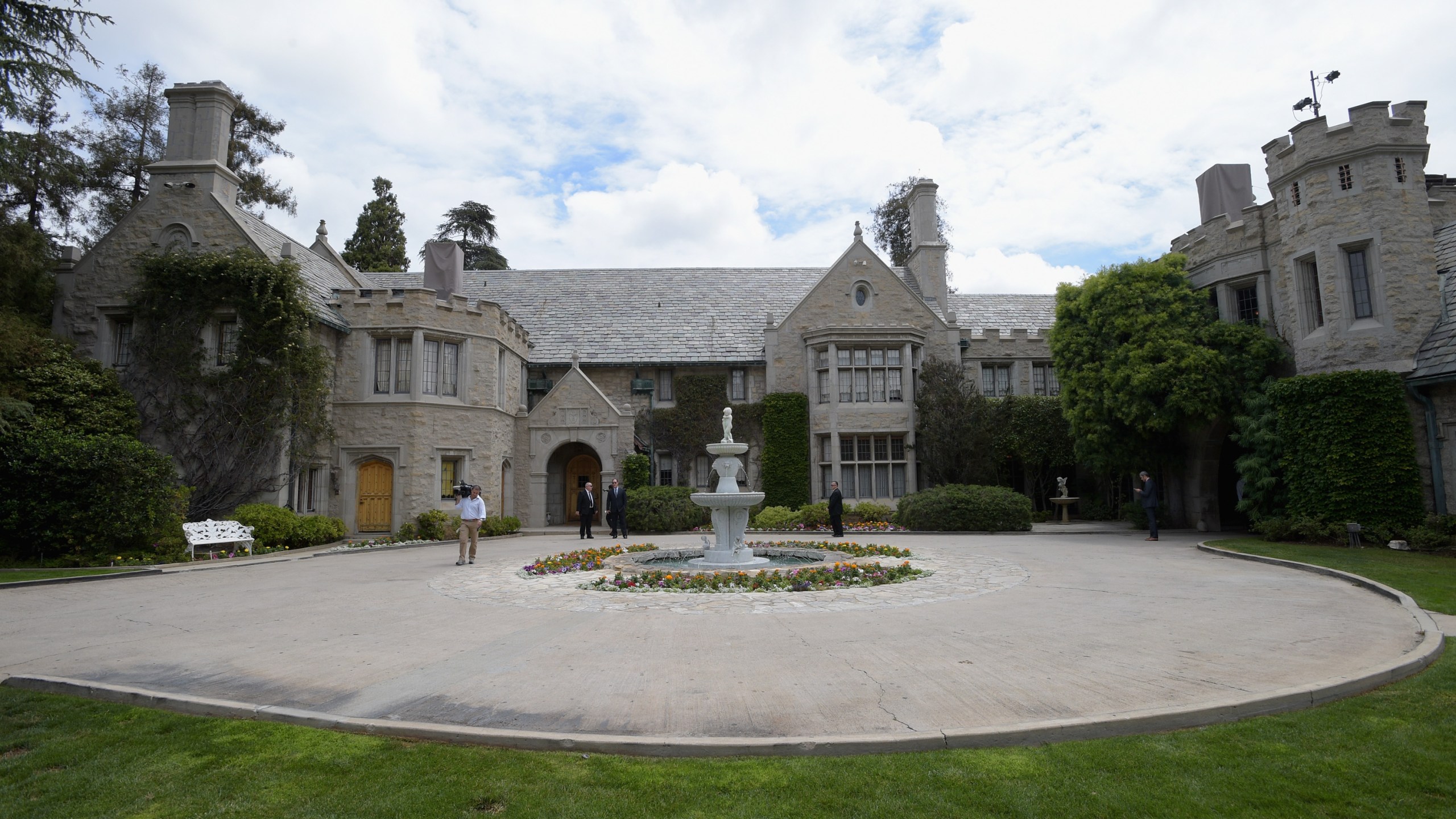 A view of the Playboy Mansion in Holmby Hills during Playboy's 2015 Playmate of the Year ceremony on May 14, 2015. (Credit: Jason Kempin / Getty Images)