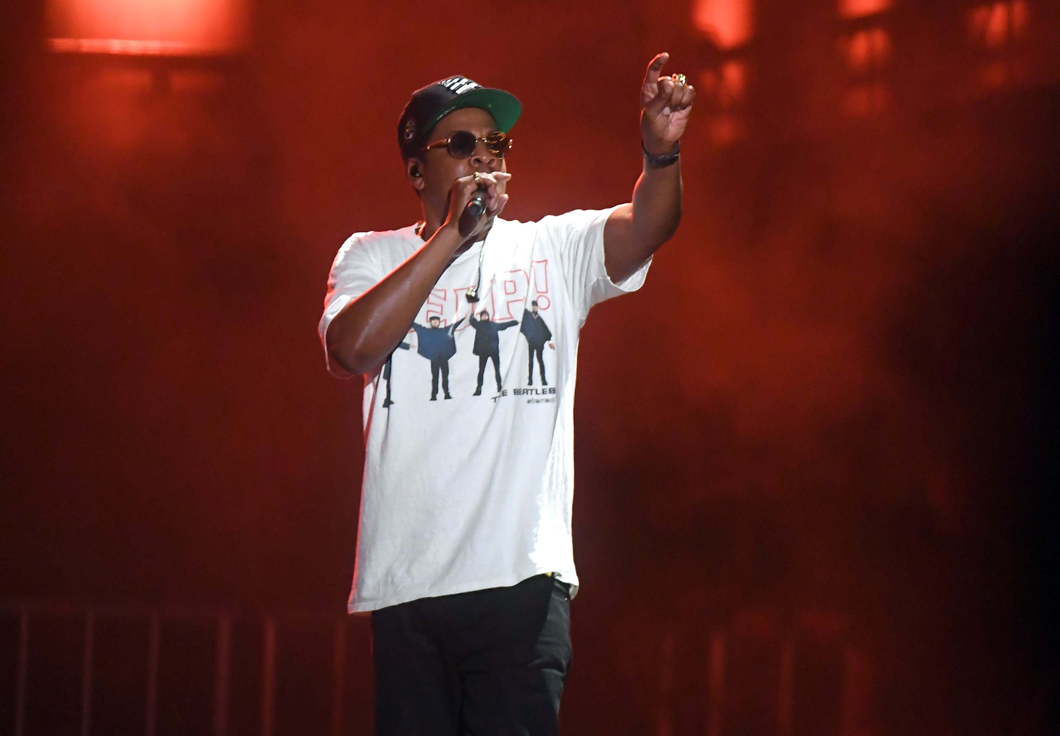 JAY-Z performs onstage during Day 1 of The Meadows Music & Arts Festival at Citi Field on September 15, 2017 in New York City. (Credit: ANGELA WEISS/AFP/Getty Images)