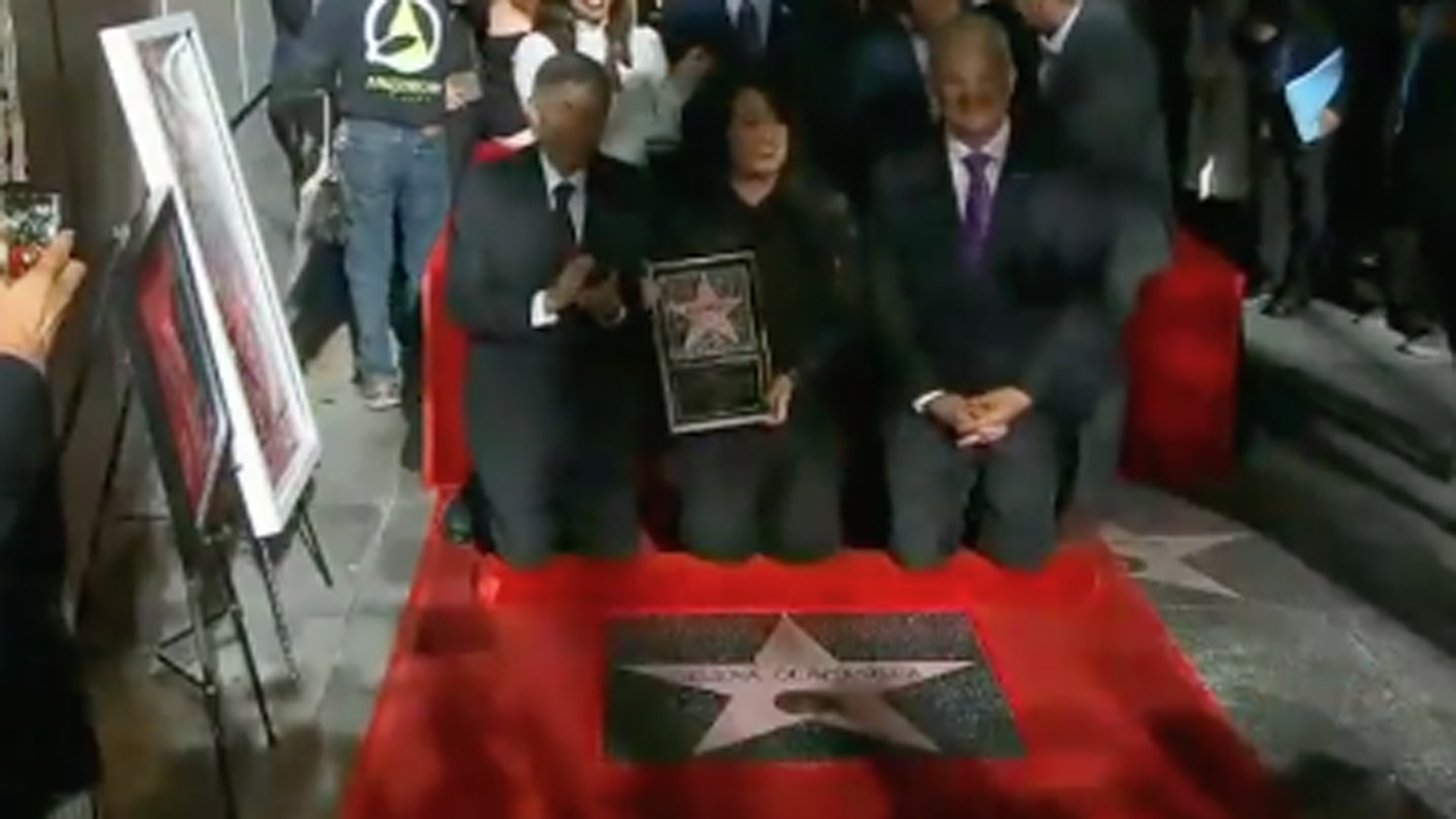 Selena Quintanilla was honored posthumously with a star on the Hollywood Walk of Fame on Nov. 3, 2017. (Credit: CNN)