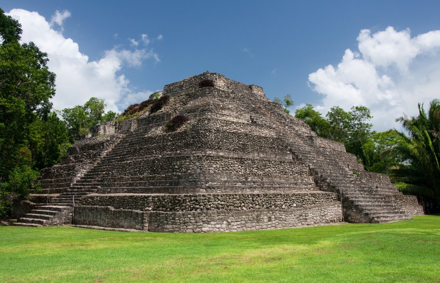 Newly restored pyramid from the Chaccoben Ruins accessible by sea at the south of the Quitaroo Roo state. (Credit: iStock / Getty Images)