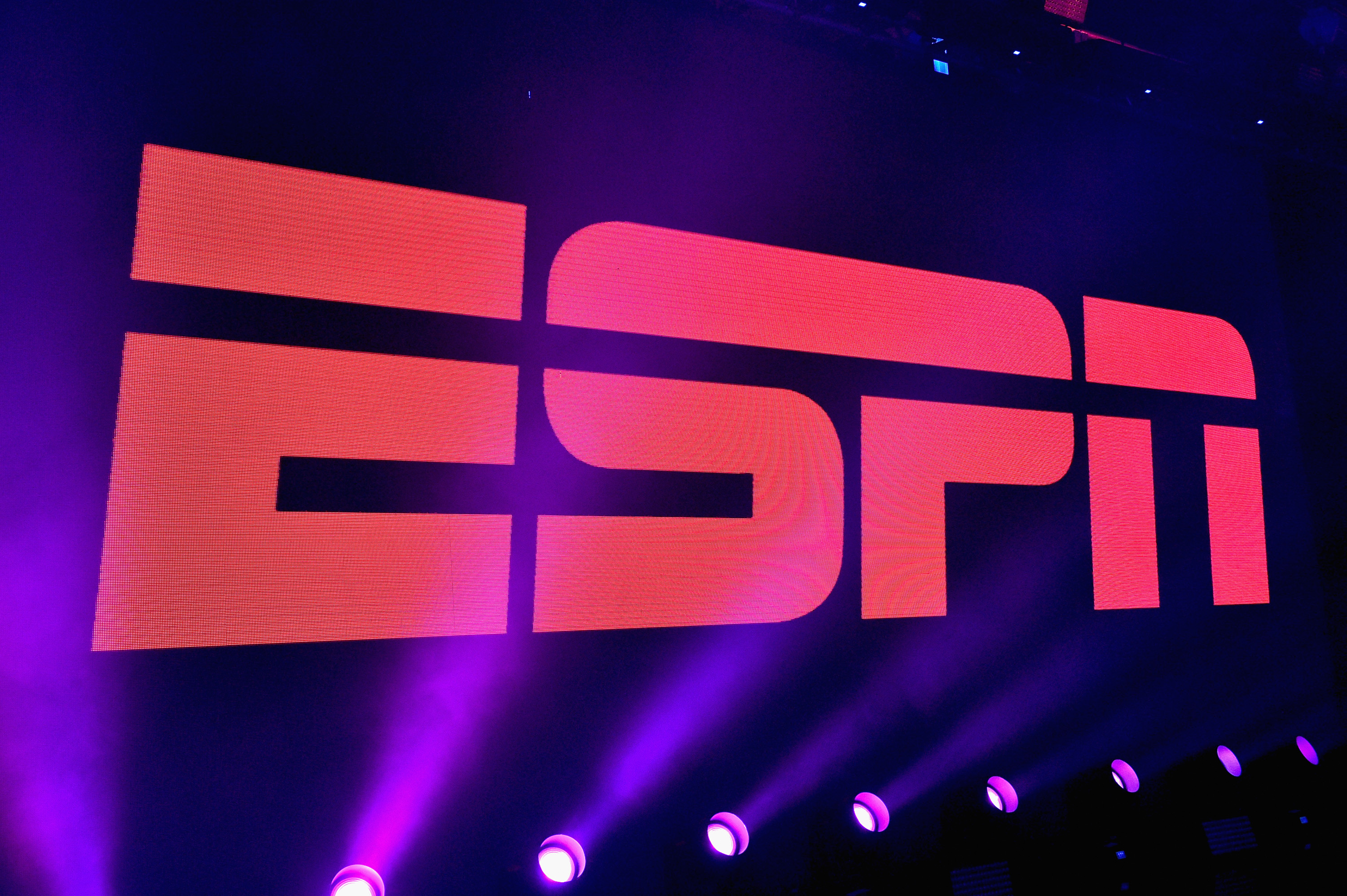 A view of the logo during ESPN The Party on February 5, 2016 in San Francisco. (Credit: Mike Windle/Getty Images for ESPN)