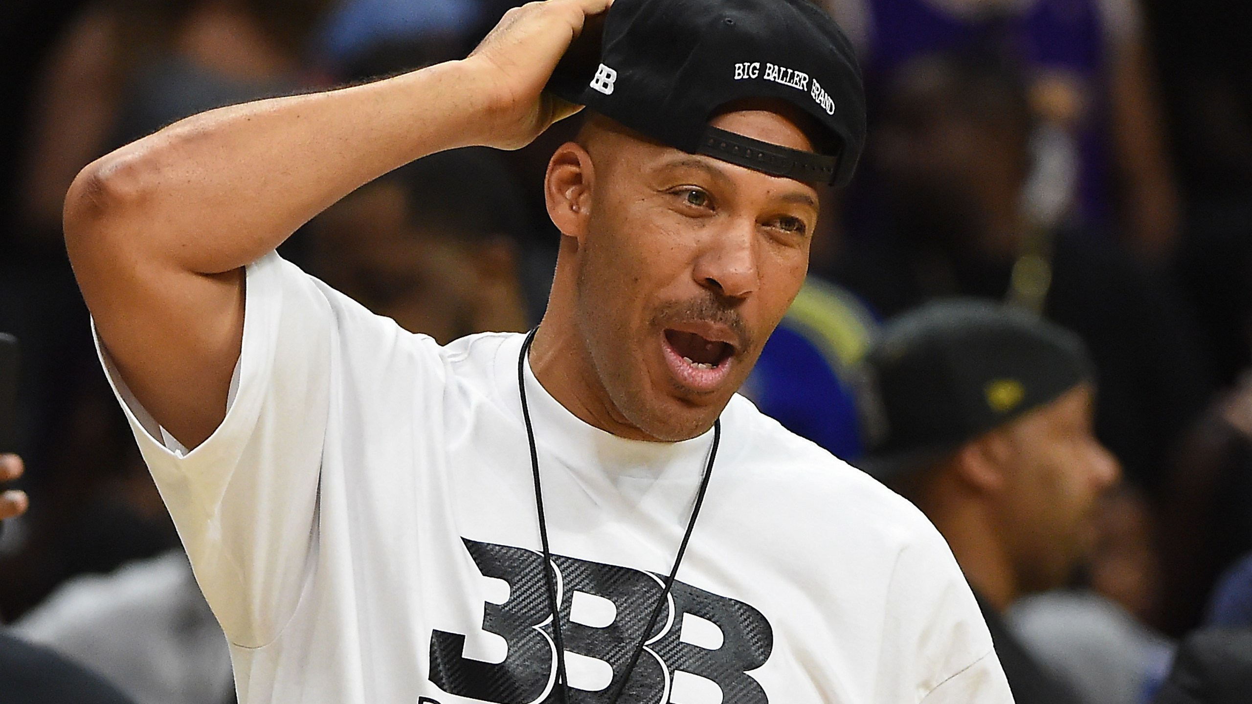 LaVar Ball attends the BIG3 at Staples Center on August 13, 2017 in Los Angeles, California. (Credit: Jayne Kamin-Oncea/Getty Images)