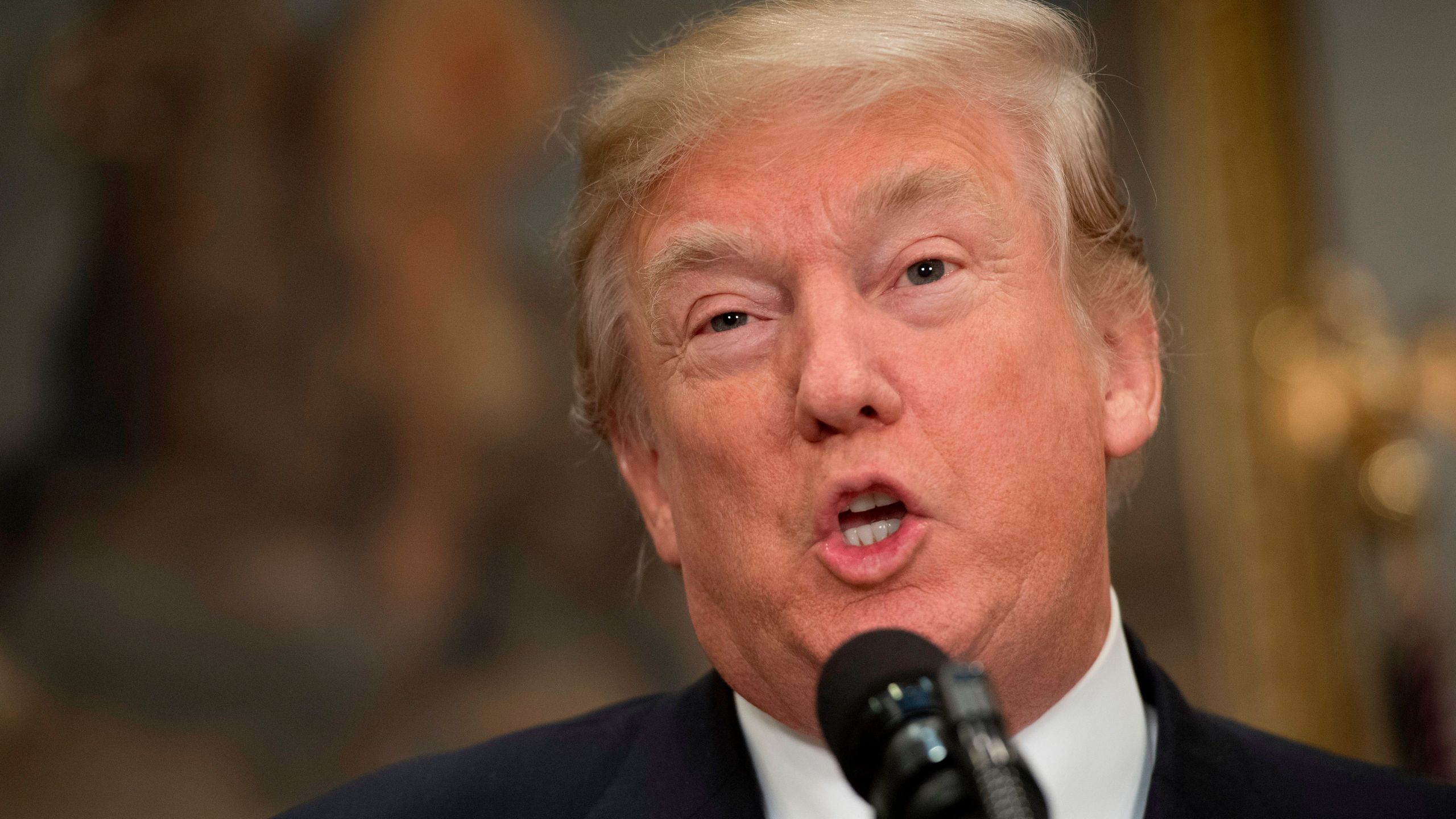 Donald Trump speaks during a signing ceremony for Space Policy Directive 1 at the White House on Dec. 11, 2017. (Credit: Saul Loeb/AFP/Getty Images)