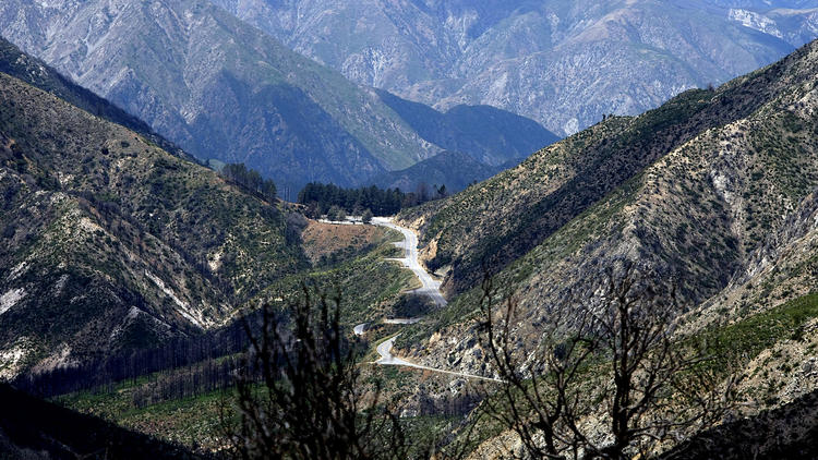 A section of the Angeles Crest Highway near La Cañada Flintridge is seen in this file photo from 2011. (Credit: Angeles Crest Highway near La Cañada Flintridge on May 15, 2011.