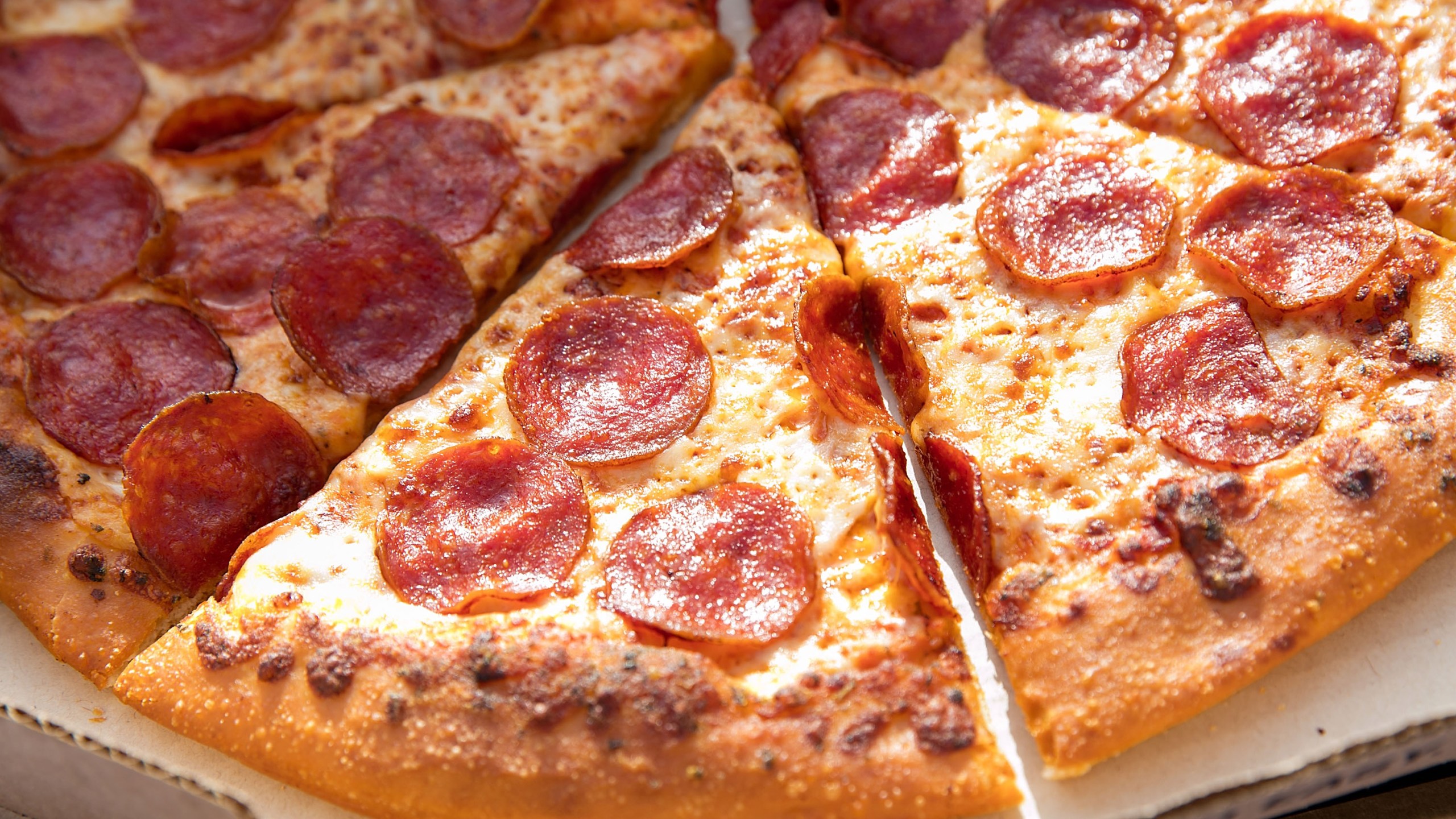 A pie from Pizza Hut is seen in Terre Haute, Indiana on Nov. 18, 2016. (Photo by Jeff Schear/Getty Images for Pizza Hut)