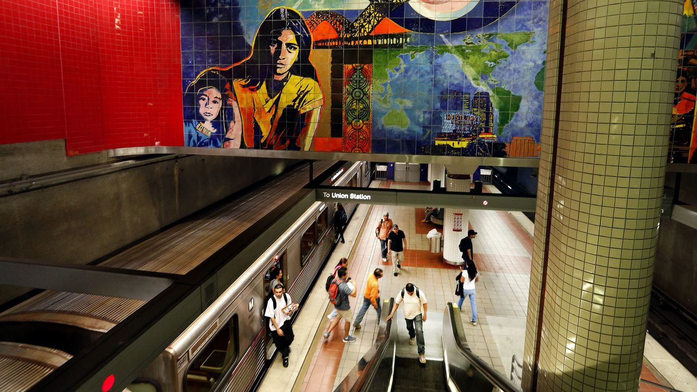 A Metro station is seen in a file photo. (Credit: Mel Melcon / Los Angeles Times)