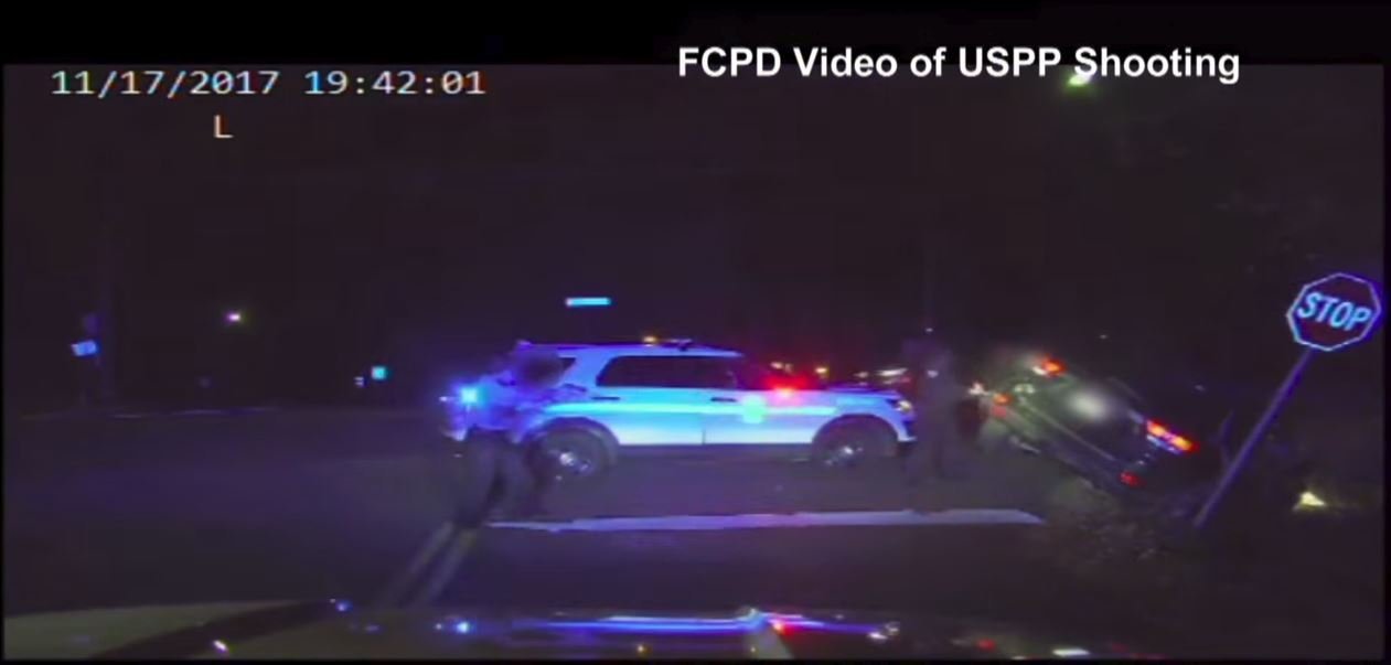 Police in Fairfax County, Virginia released dashcam footage of an officer-involved shooting. (Credit: Fairfax County Police Dept.)