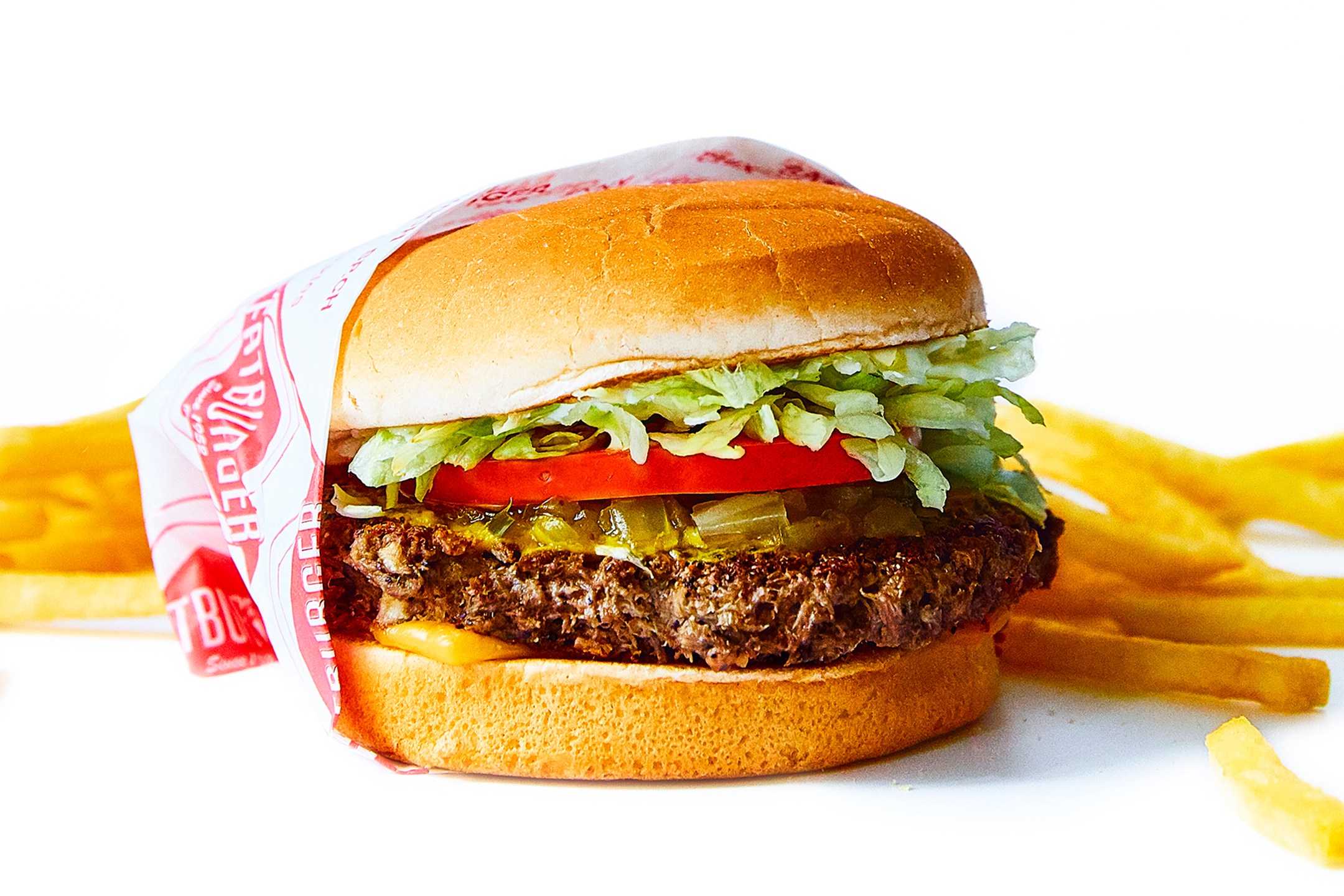 A photo provided by Fatburger shows an Impossible Burger.