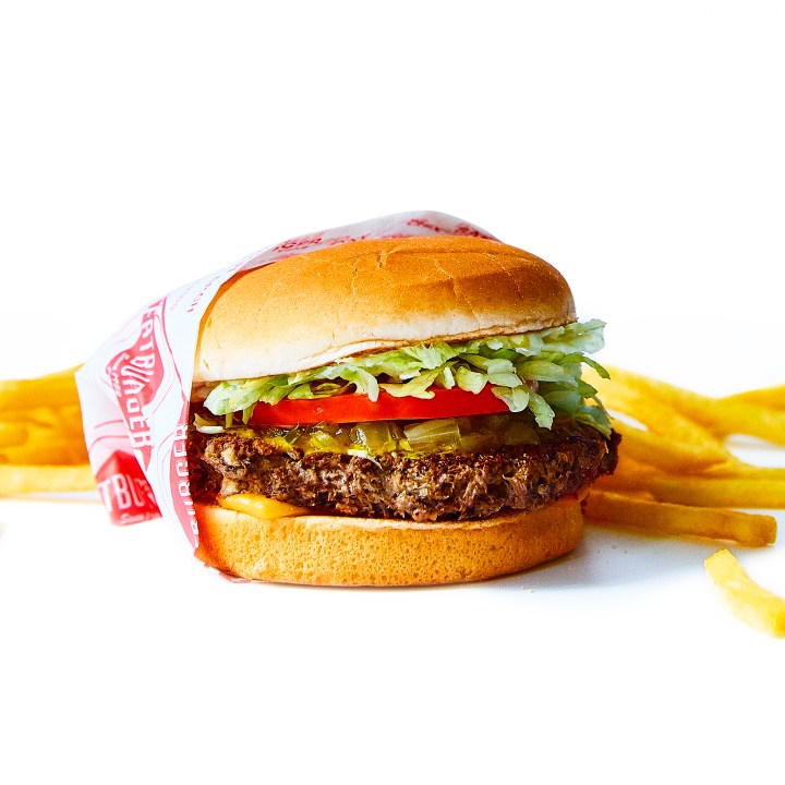 A photo provided by Fatburger shows an Impossible Burger.