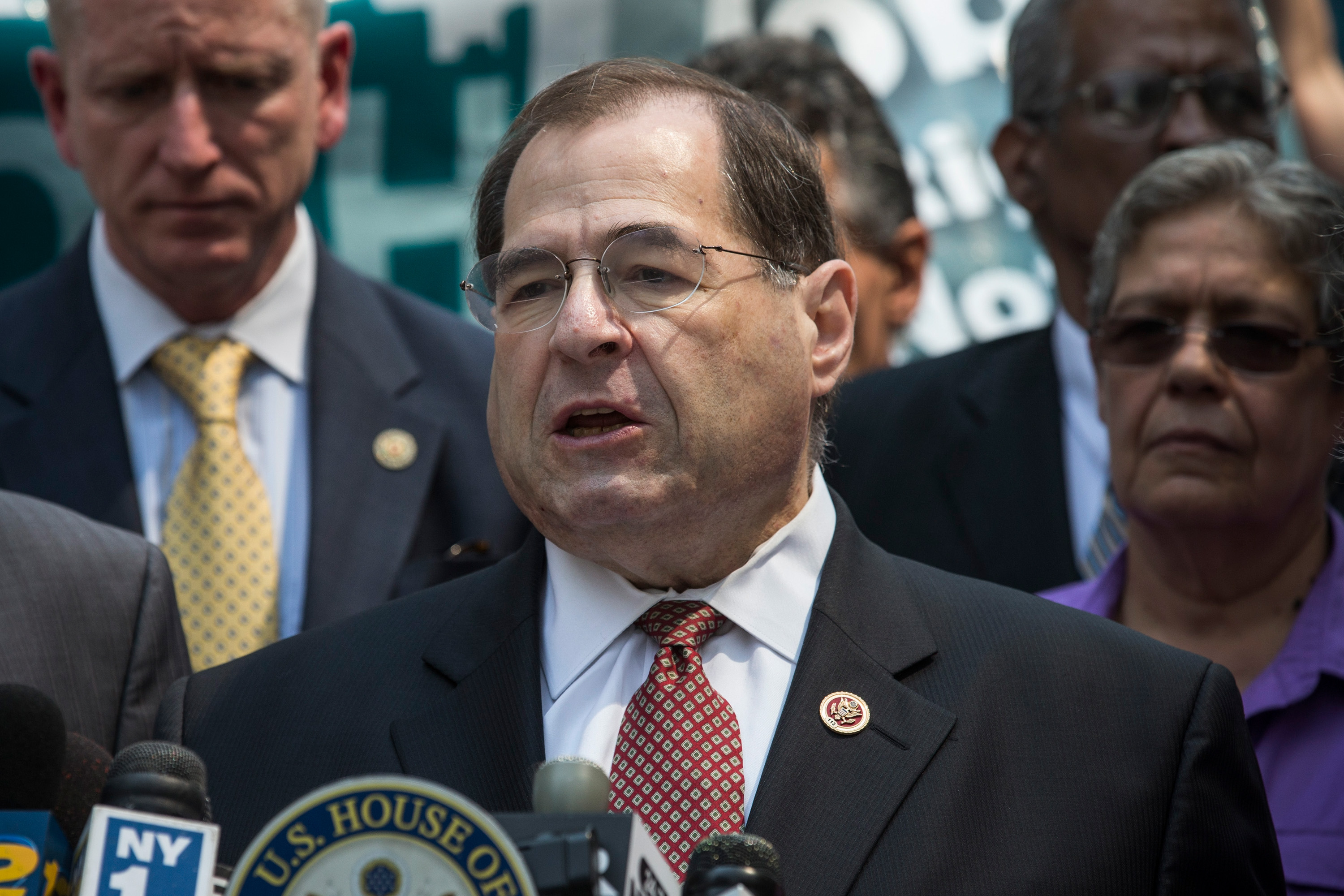 U.S. Rep. Jerry Nadler (D-NY) speaks at a press conference announcing the 100-day deadline for people whose health has been affected by the Sept. 11 attacks to file for economic compensation through the "9/11 James Zadroga Act's Victim's Compensation Fund" on June 24, 2013, in New York City. (Credit: Andrew Burton/Getty Images)