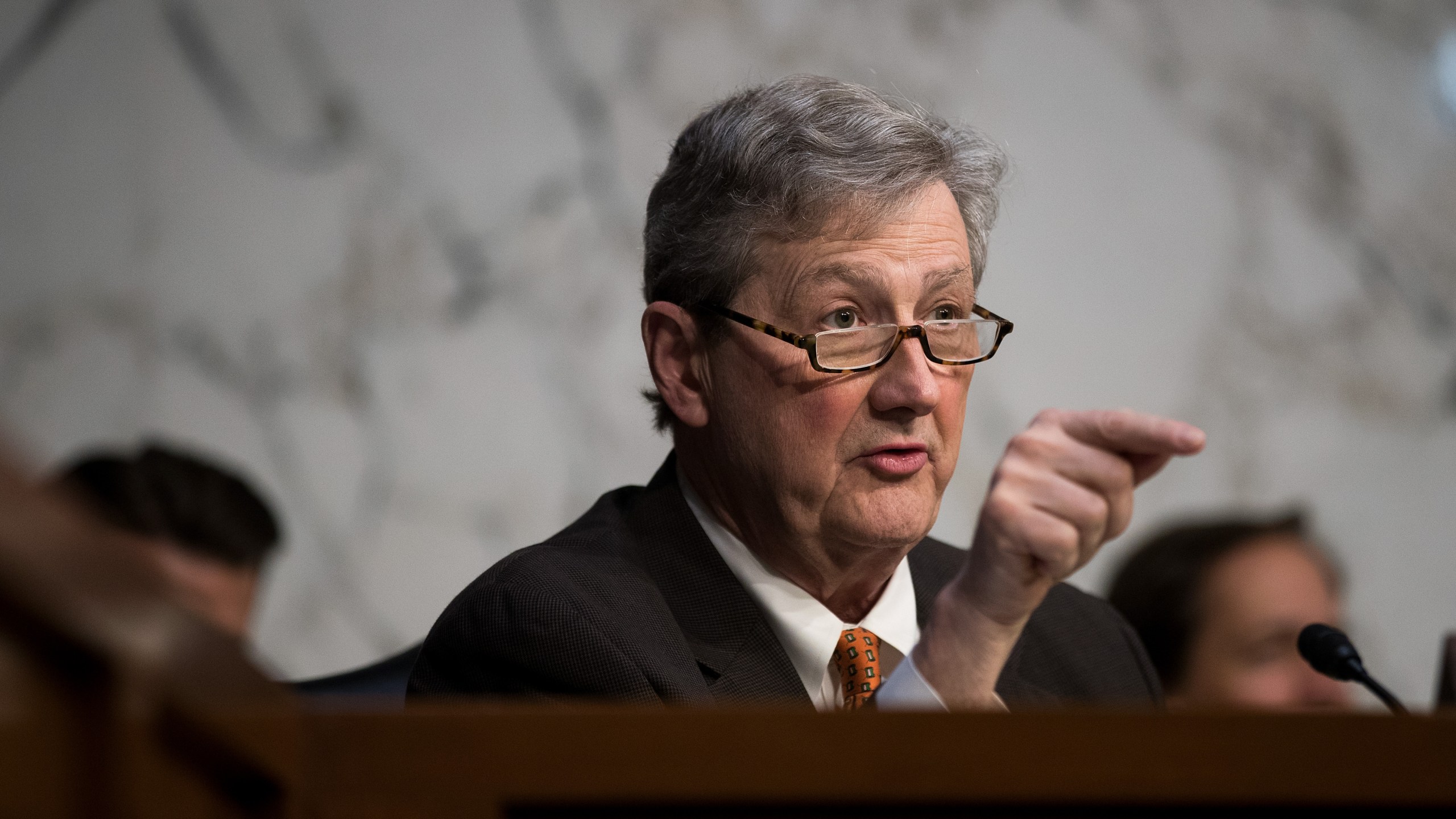 Sen. John Kennedy, R-Louisiana, questions witnesses during a Senate Judiciary subcommittee hearing on Capitol Hill on October 31, 2017. (Credit: Drew Angerer/Getty Images)