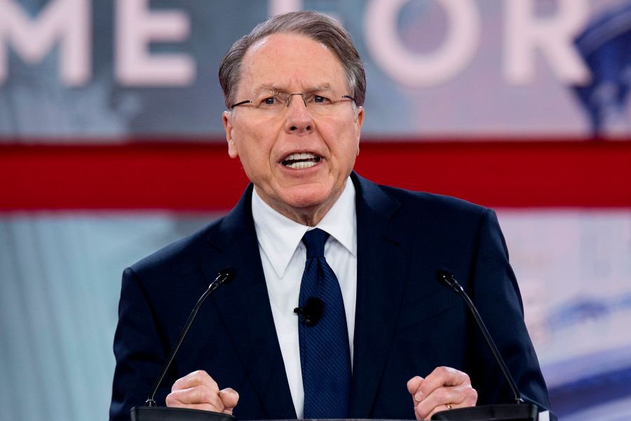 The National Rifle Association's (NRA) Executive Vice President and CEO Wayne LaPierre speaks during the 2018 Conservative Political Action Conference on February 22, 2018. (Credit: JIM WATSON/AFP/Getty Images)