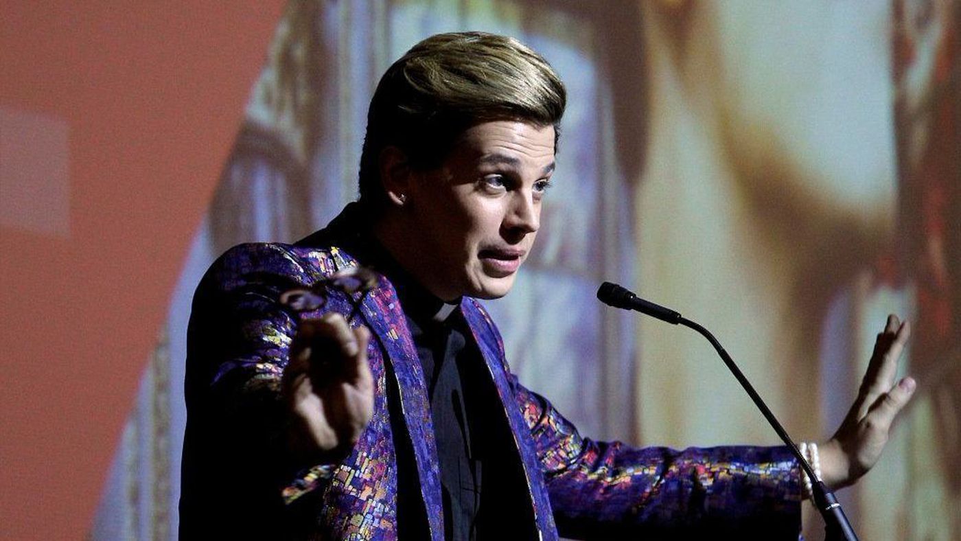 Conservative provocateur Milo Yiannopoulos is seen in a file photo. (Credit: Christina House / Los Angeles Times)