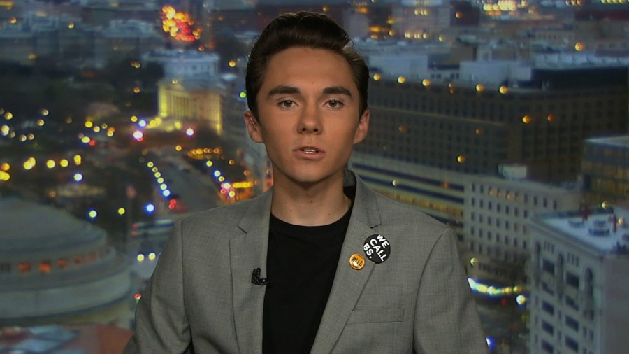 David Hogg appears on CNN on March 30, 2018.