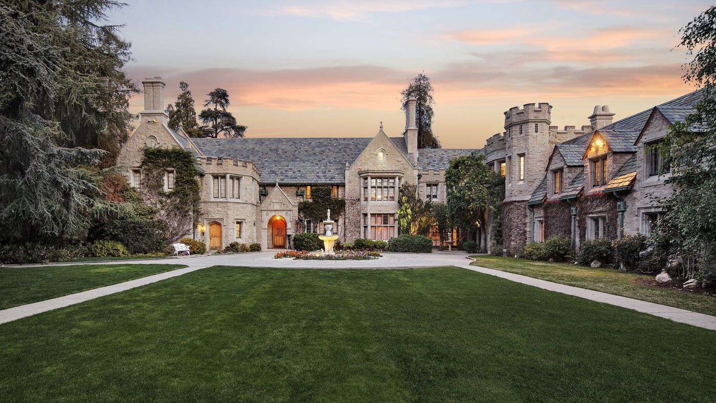 This undated photo shows the Playboy Mansion in Los Angeles. (Credit: Los Angeles Times)