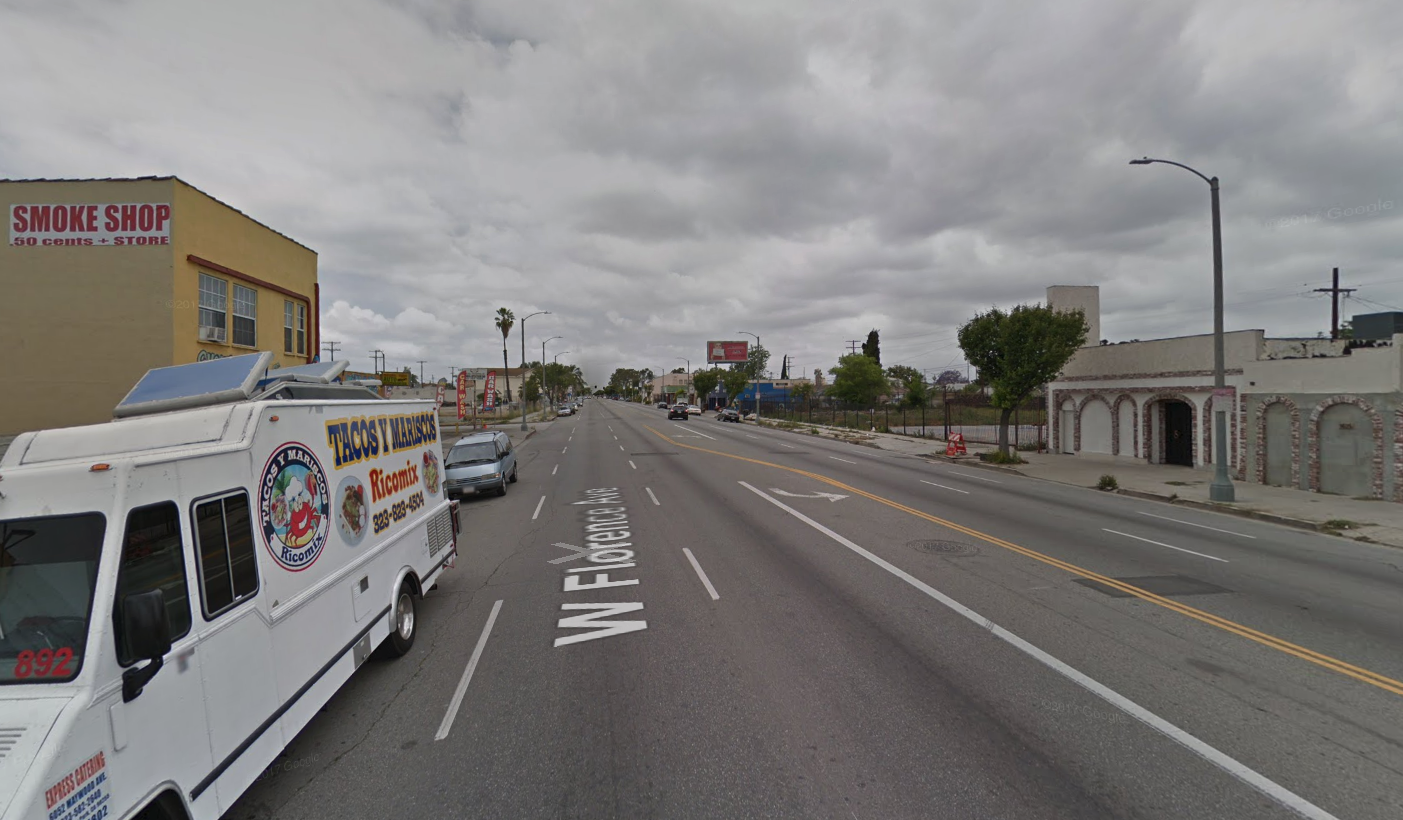 The 1600 block of Florence Avenue in South Los Angeles in seen in a Google Maps Street View image from May 2017.