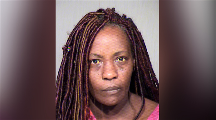 Sharron Dobbins is seen in a booking photo obtained by Tribune Media Wire on April 2, 2018 from the Maricopa County Sheriff's Office.