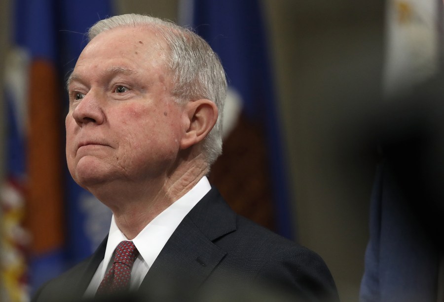 U.S. Attorney General Jeff Sessions speaks at an event at the Justice Department marking the 50th anniversary of the Fair Housing Act April 12, 2018, in Washington, D.C. (Credit: Win McNamee/Getty Images)