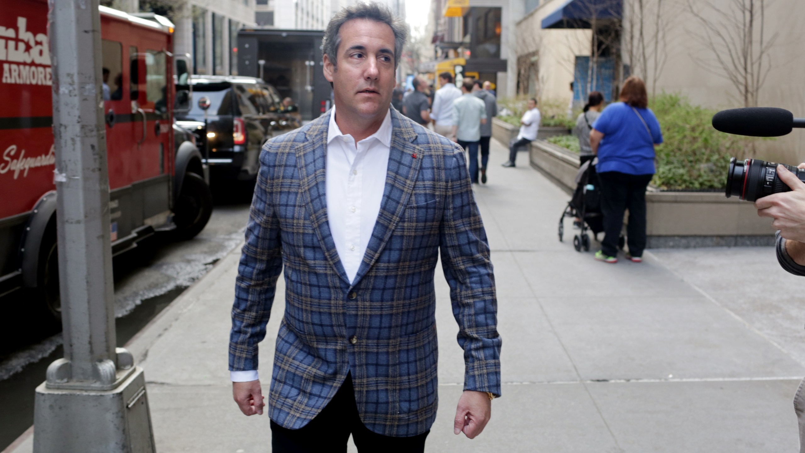 Michael Cohen, Donald Trump's personal attorney, walks to the Loews Regency hotel on Park Ave on April 13, 2018 in New York City. (Credit: Yana Paskova/Getty Images)