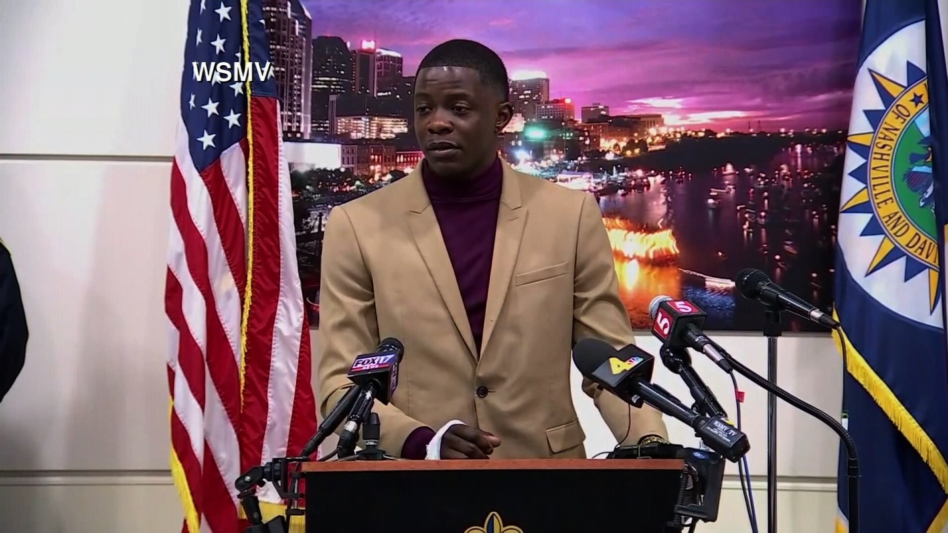 Just hours after he pried a rifle from a gunman who'd opened fire at a Waffle House in Tennessee, James Shaw Jr. launched a fundraiser to help the victims' families. (Credit: WSMV)