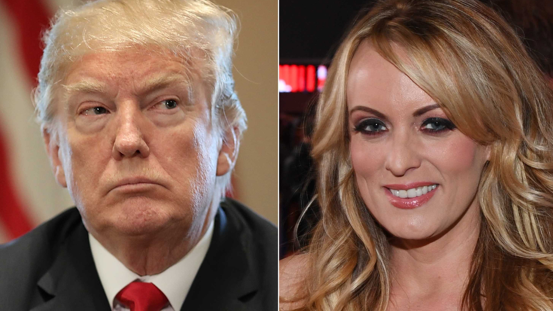 U.S. President Donald Trump and adult film actress Stormy Daniels, appear in undated photos. (Win McName/Ethan Miller/Getty)