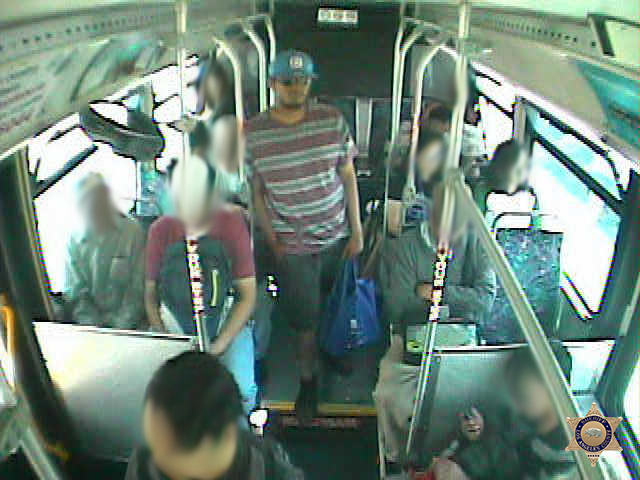 A man accused of stabbing another man on a public transportation bus in East Los Angeles is seen in this image released April 10, 2018, by Los Angeles County sheriff's officials.