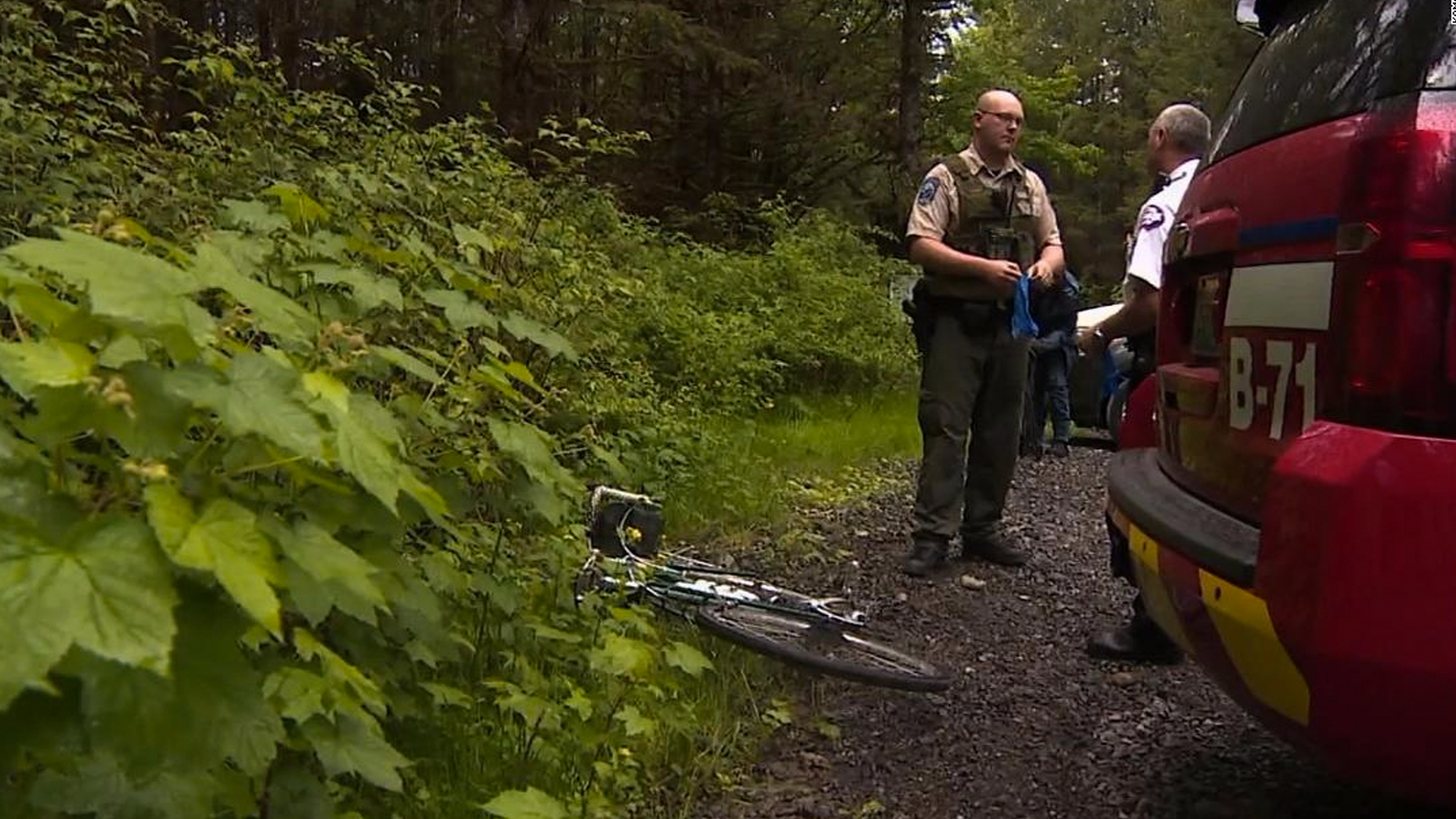 Authorities investigate after a cougar killed a mountain biker and injured another in Washington state on May 19, 2018. (Credit: CNN)